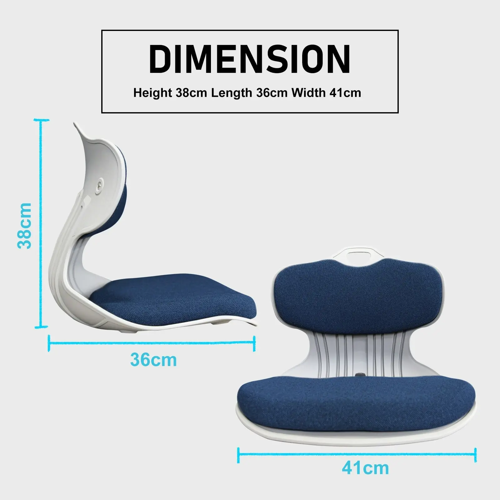 2X Korean Slender Posture Correction Chair - BLUE