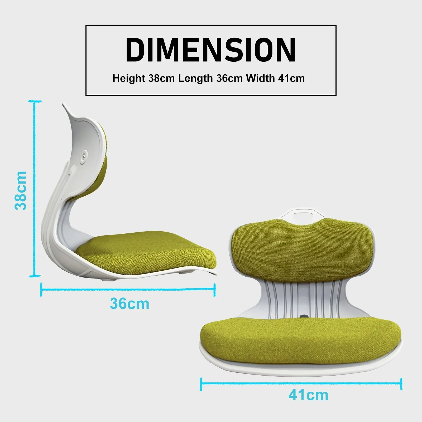 2X Korean Slender Posture Correction Chair - LIME