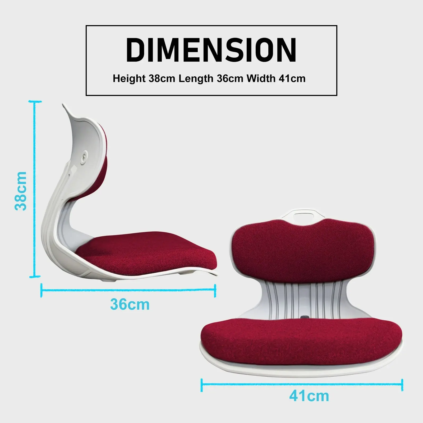 2X Korean Slender Posture Correction Chair - RED