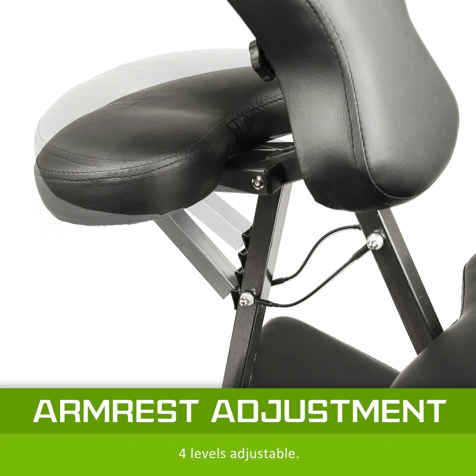 Aluminium Portable Massage Chair - BLACK