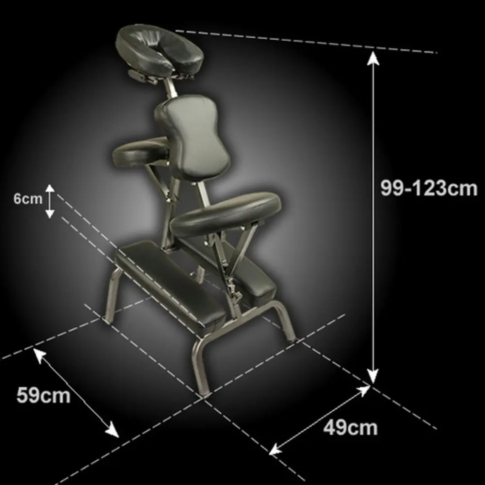 Aluminium Portable Massage Chair - BLACK