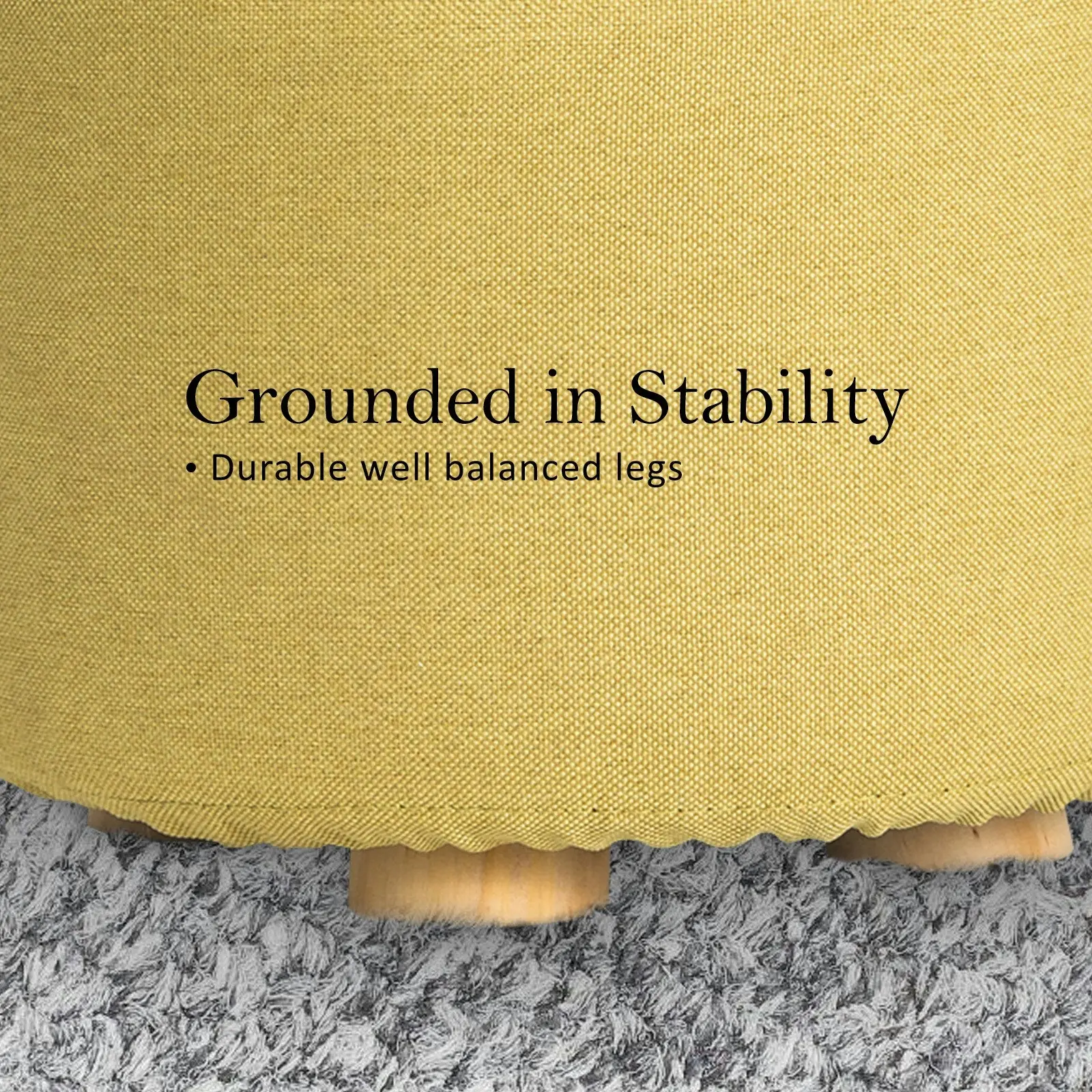 2X Round Foot Stool - MUSTARD YELLOW