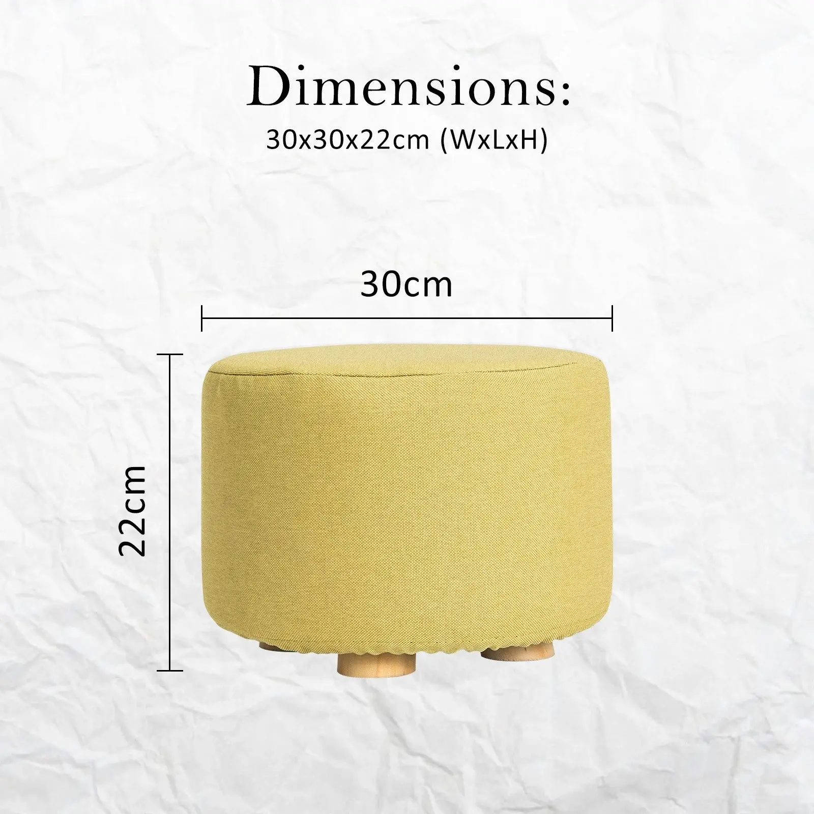 Round Foot Stool - MUSTARD YELLOW