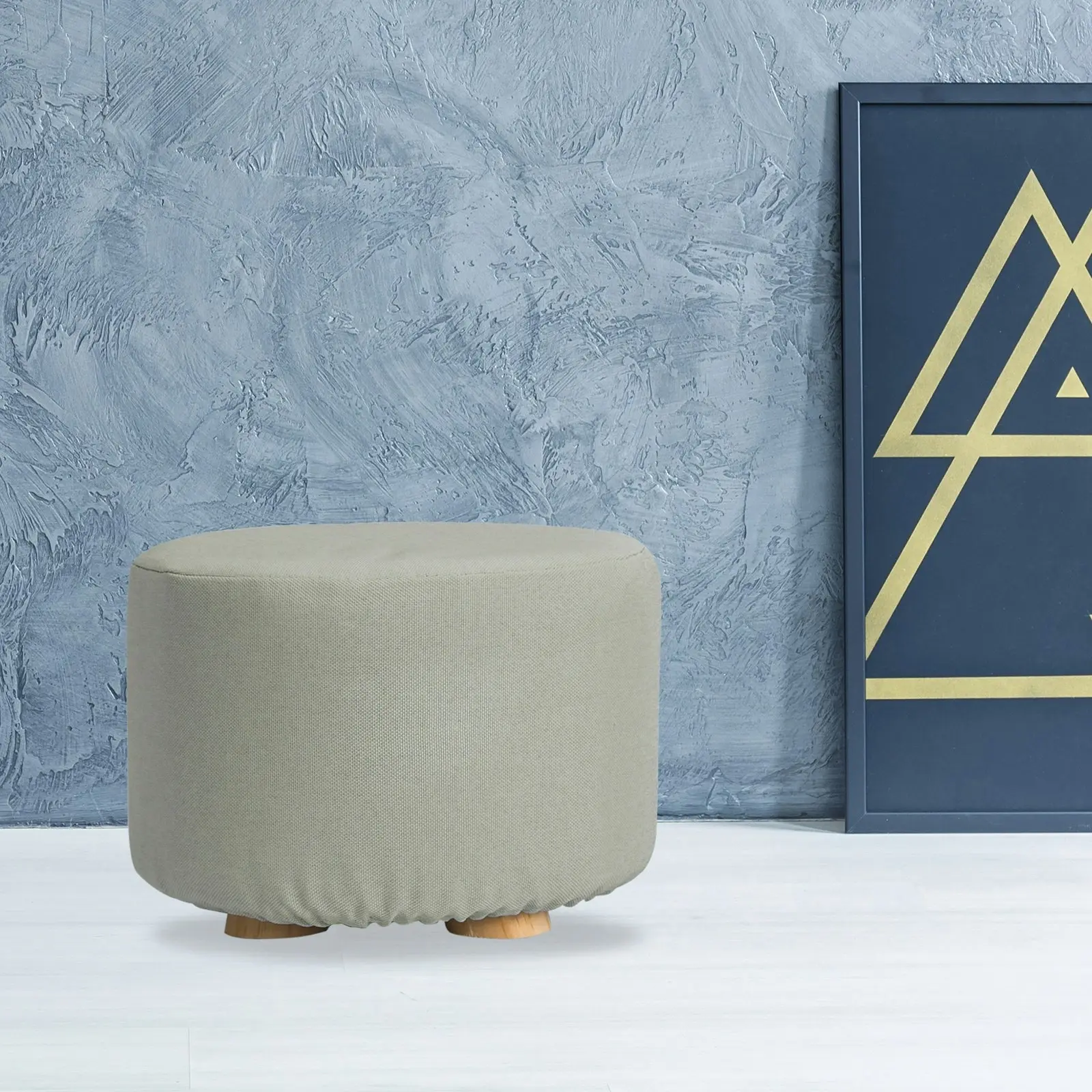 Round Foot Stool - GREY