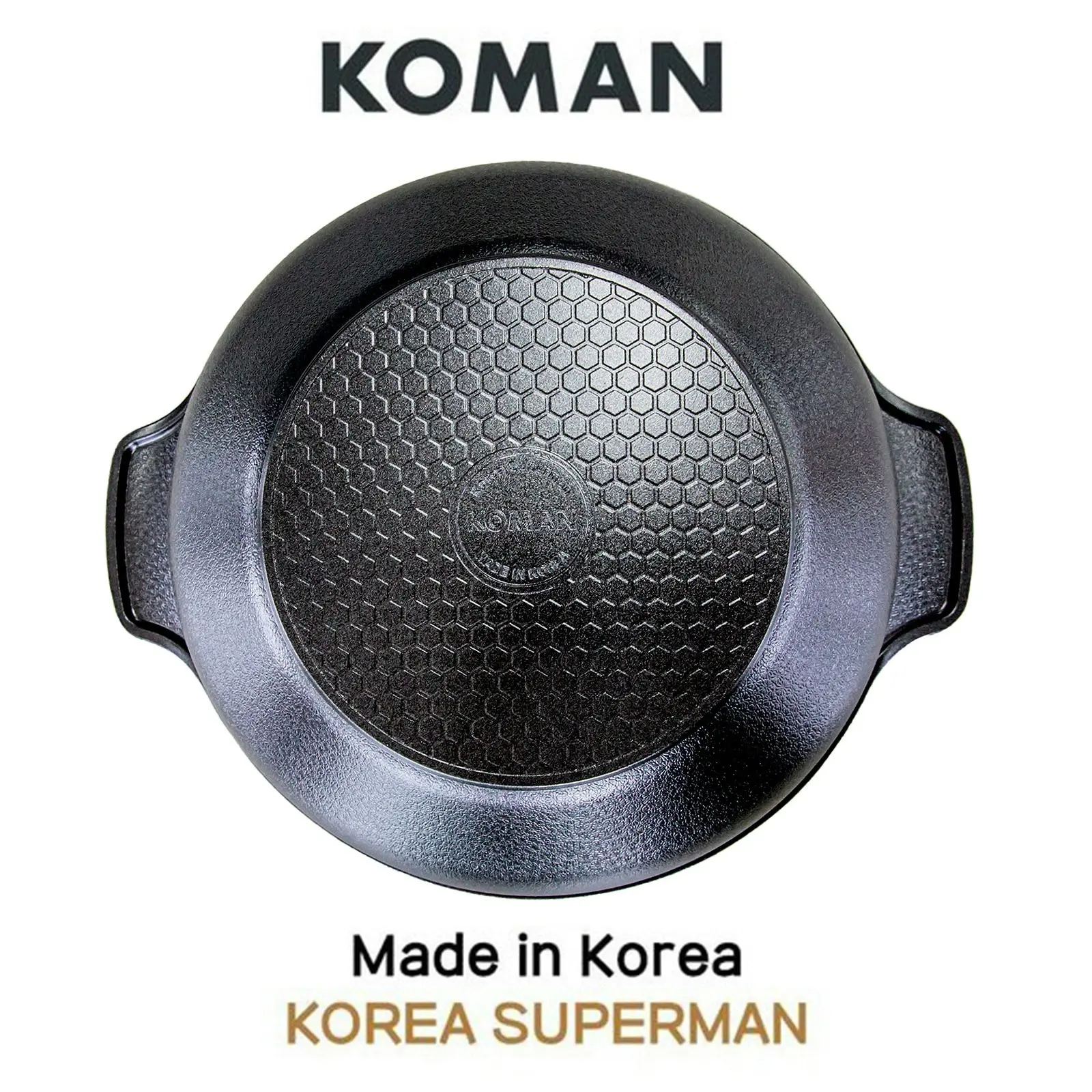 Koman 28cm Two Hands Wok - BLACK