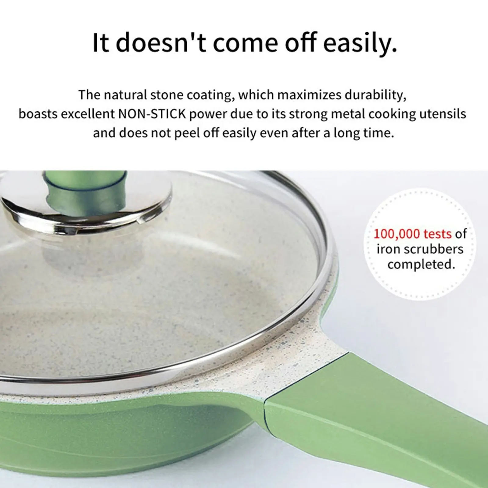 16cm Sauce Pot and Stone Frypan with a Lid - OLIVE