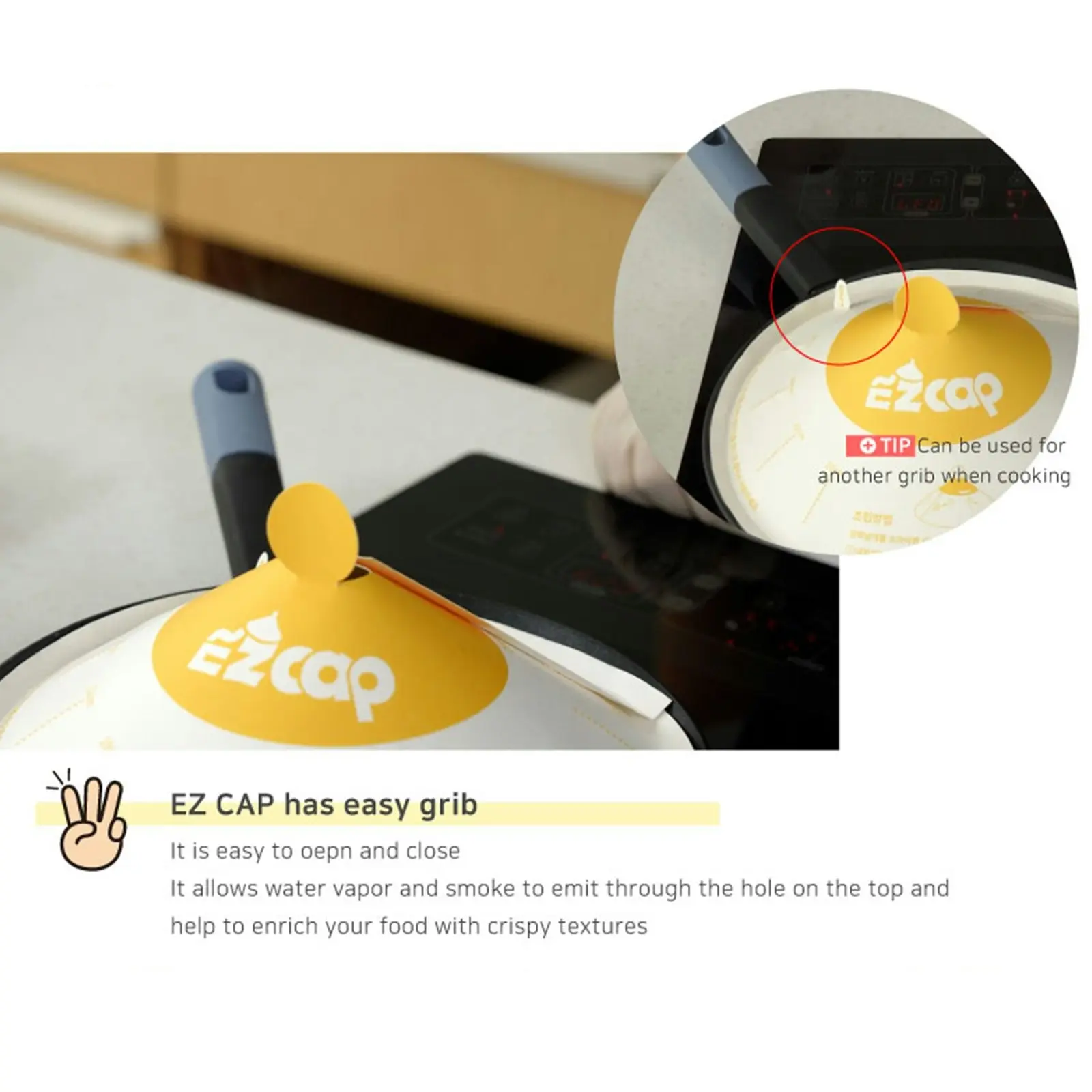 100X EZ CAP Paper Lid for Frypan Disposable