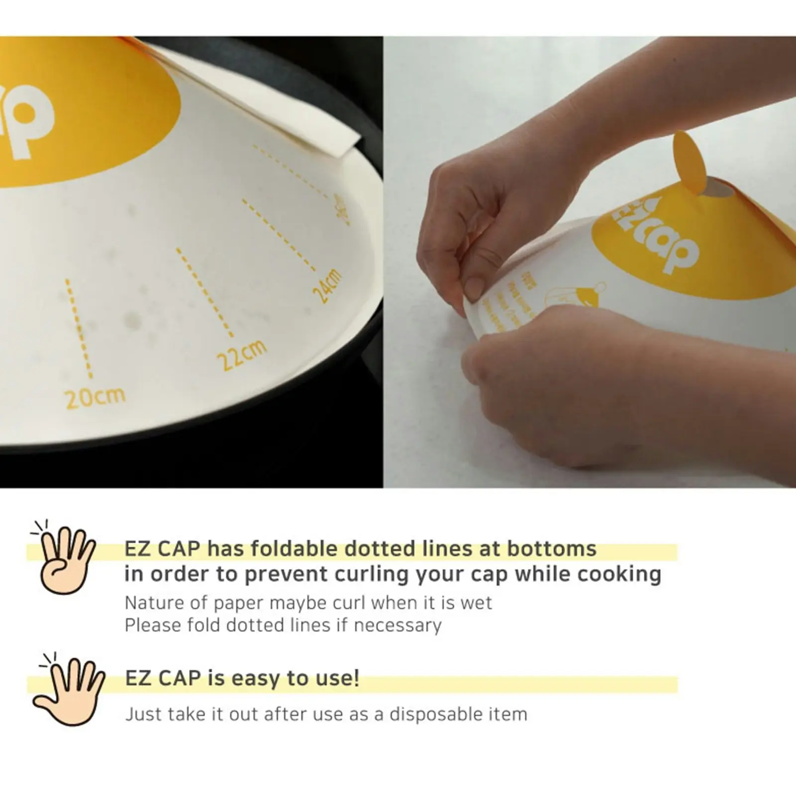 100X EZ CAP Paper Lid for Frypan Disposable