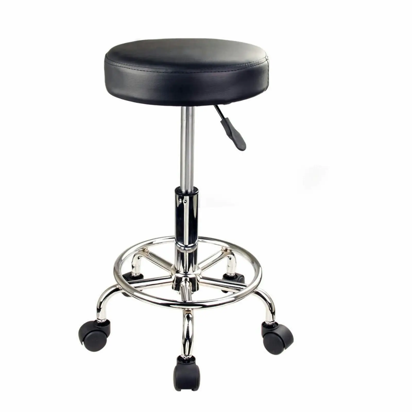 4X Round Salon Stool - BLACK