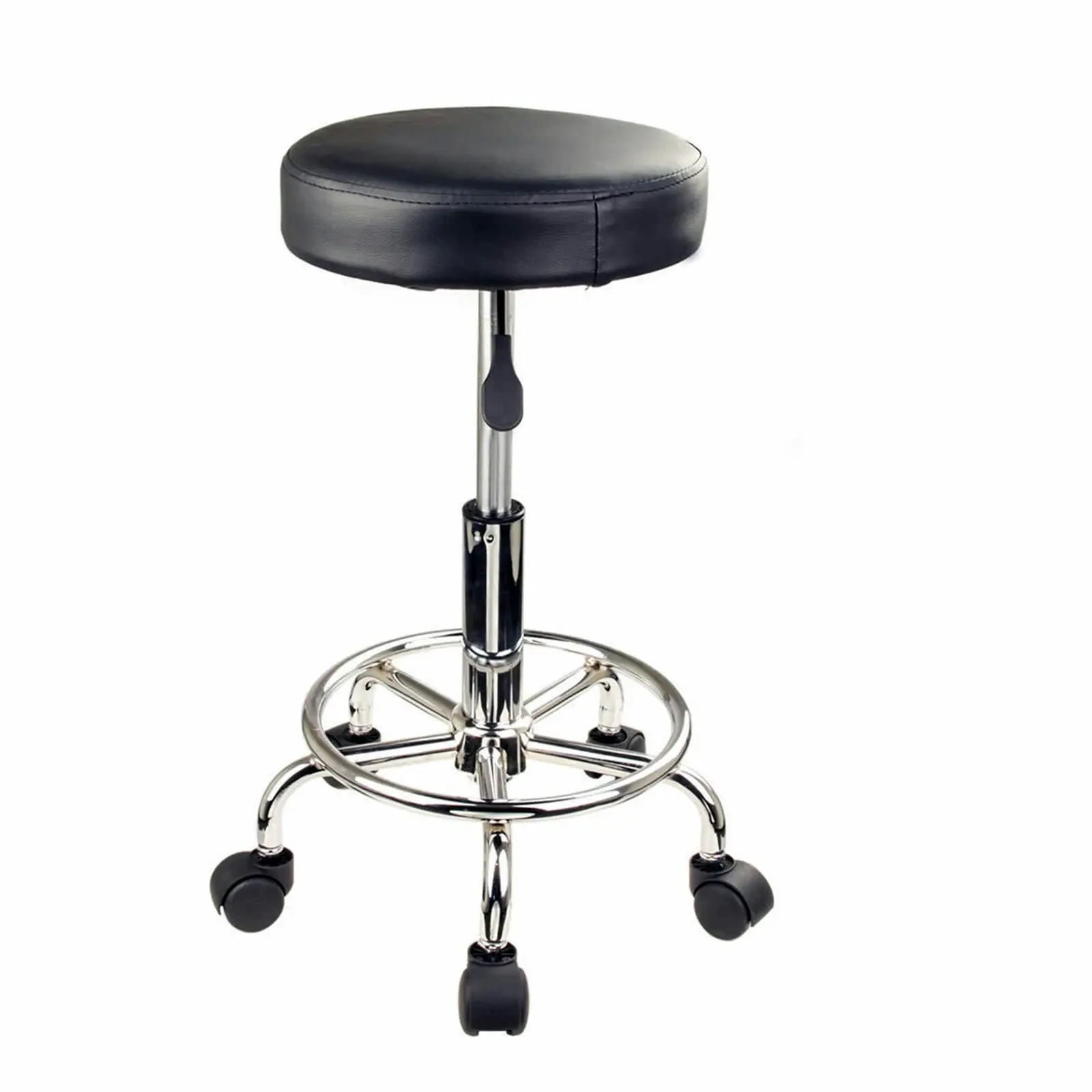 4X Round Salon Stool - BLACK