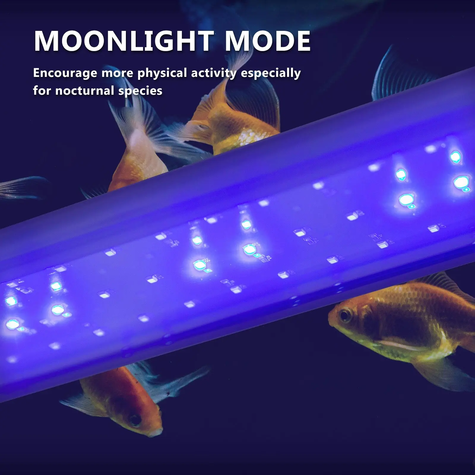 2X Aquarium Blue White LED - 27W 95-115cm