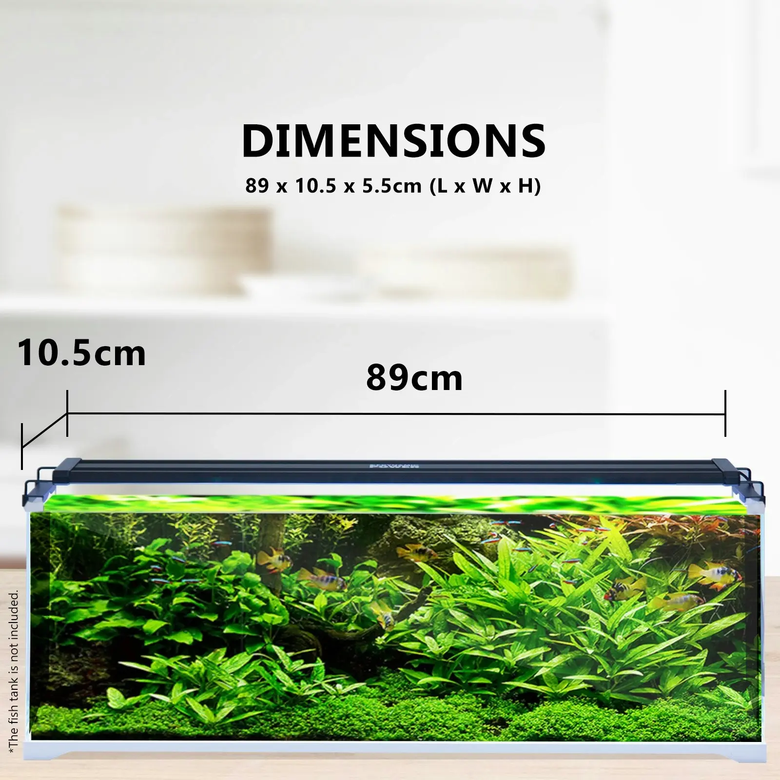 2X Aquarium Blue White LED - 27W 95-115cm