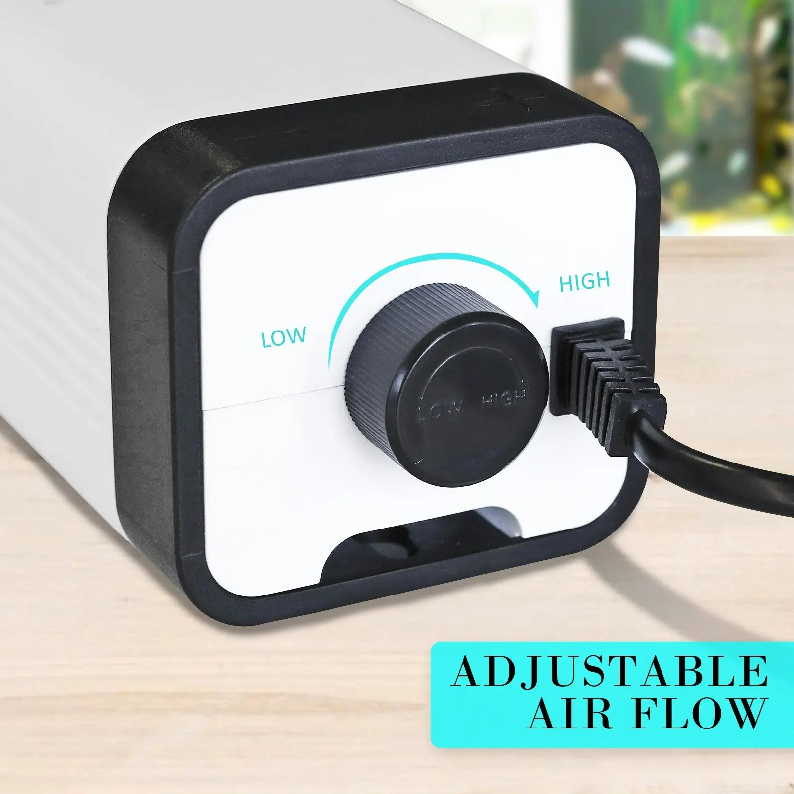 2 Outlet 180L/H 4W Aquarium Air Pump