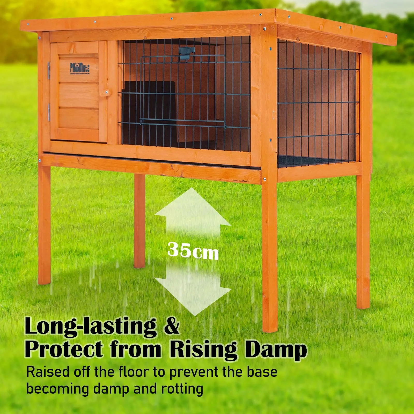 Free Standing Rabbit Hutch EDEN