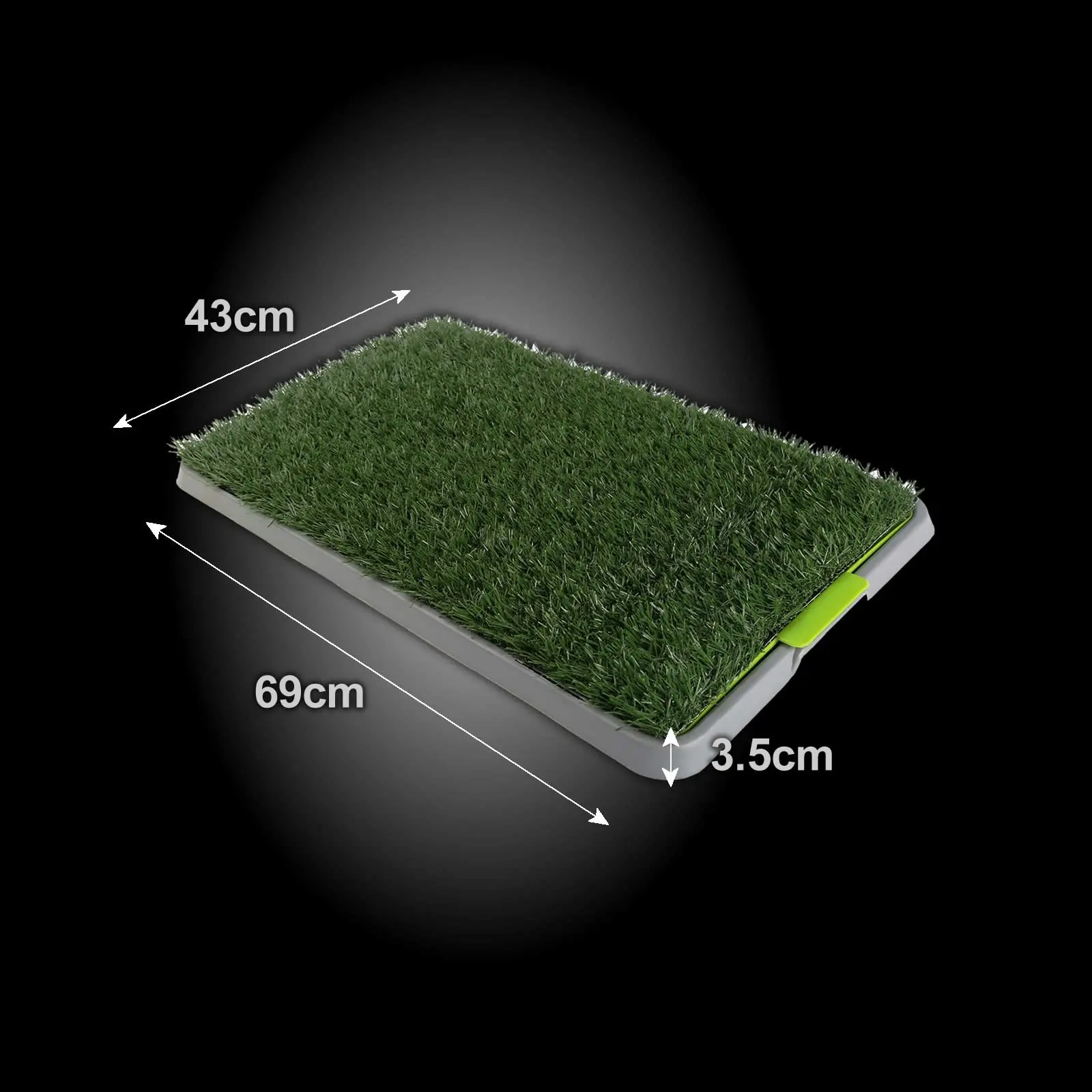 69cm x 43cm Pet Potty Tray With 1 Grass Mat