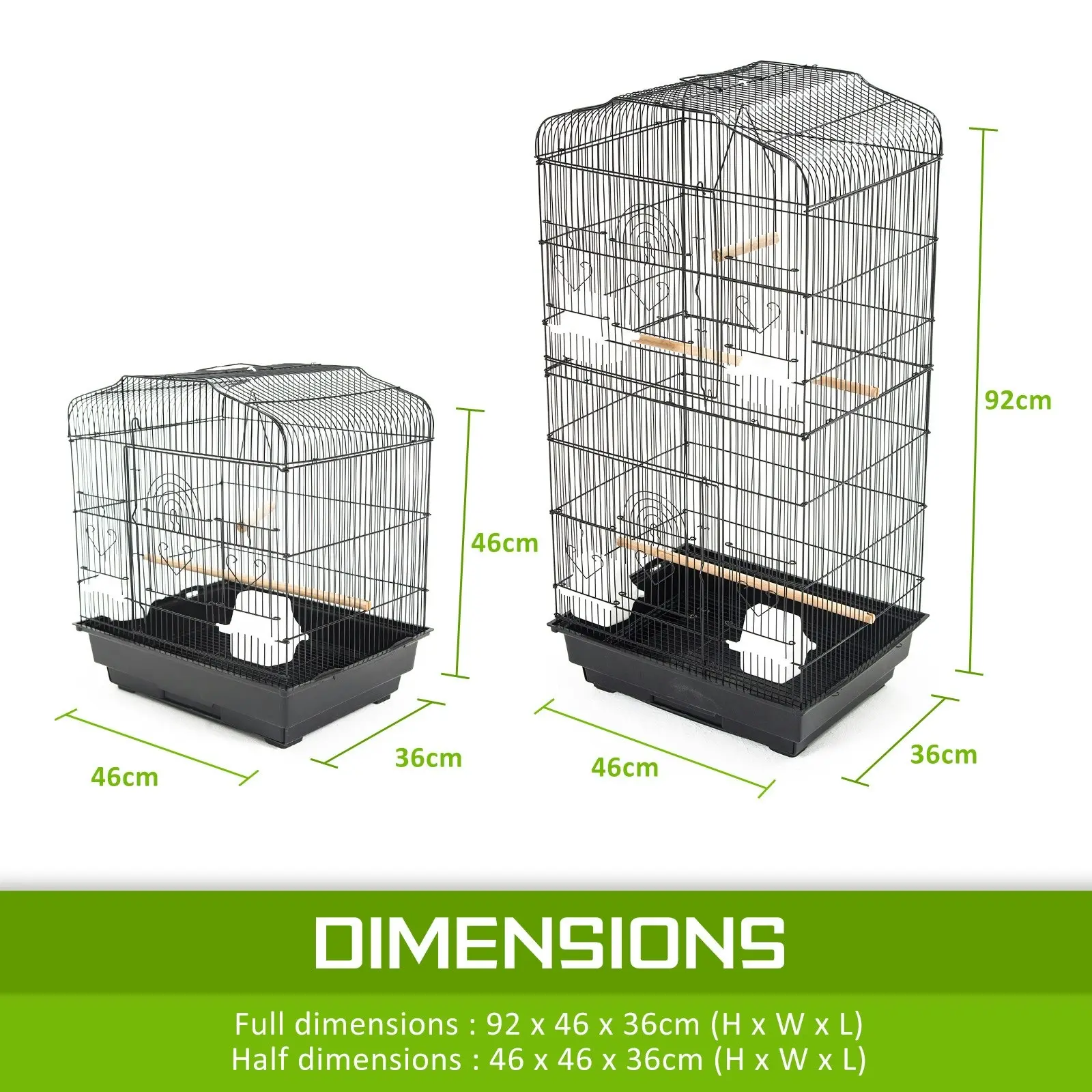 92cm Bird Cage Parrot Aviary VEER