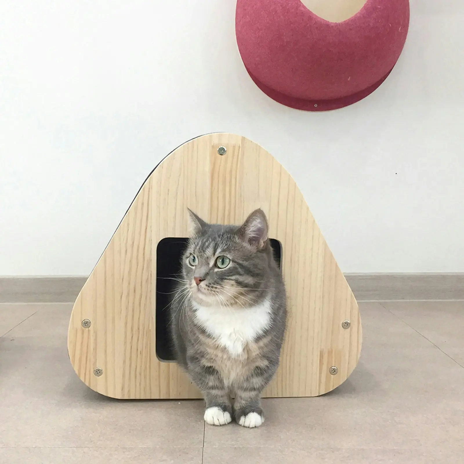 Yaomi Wood Triangle Cat Scratcher Sofa