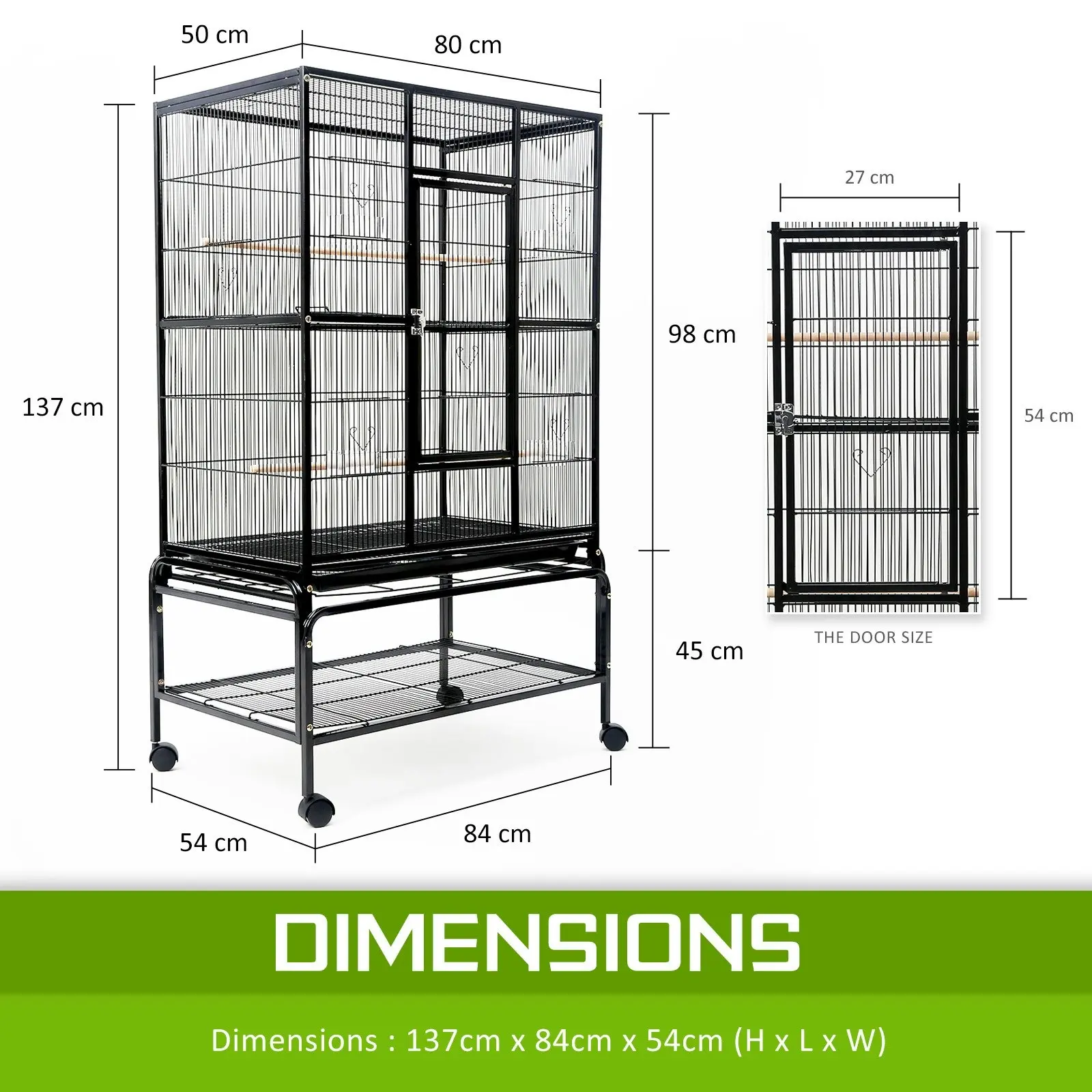 137cm Bird Cage Parrot Aviary MELODY