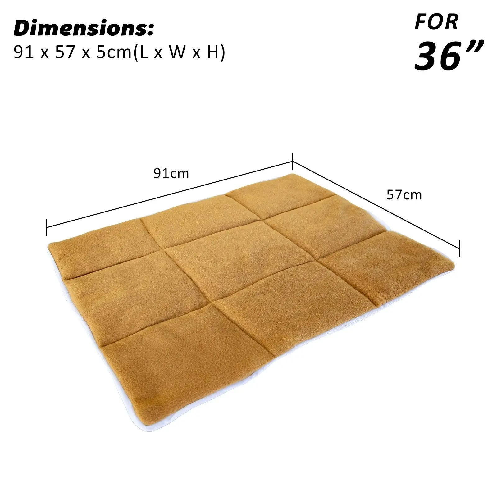 36in Cushion Mat for Wire Dog Cage - BEIGE