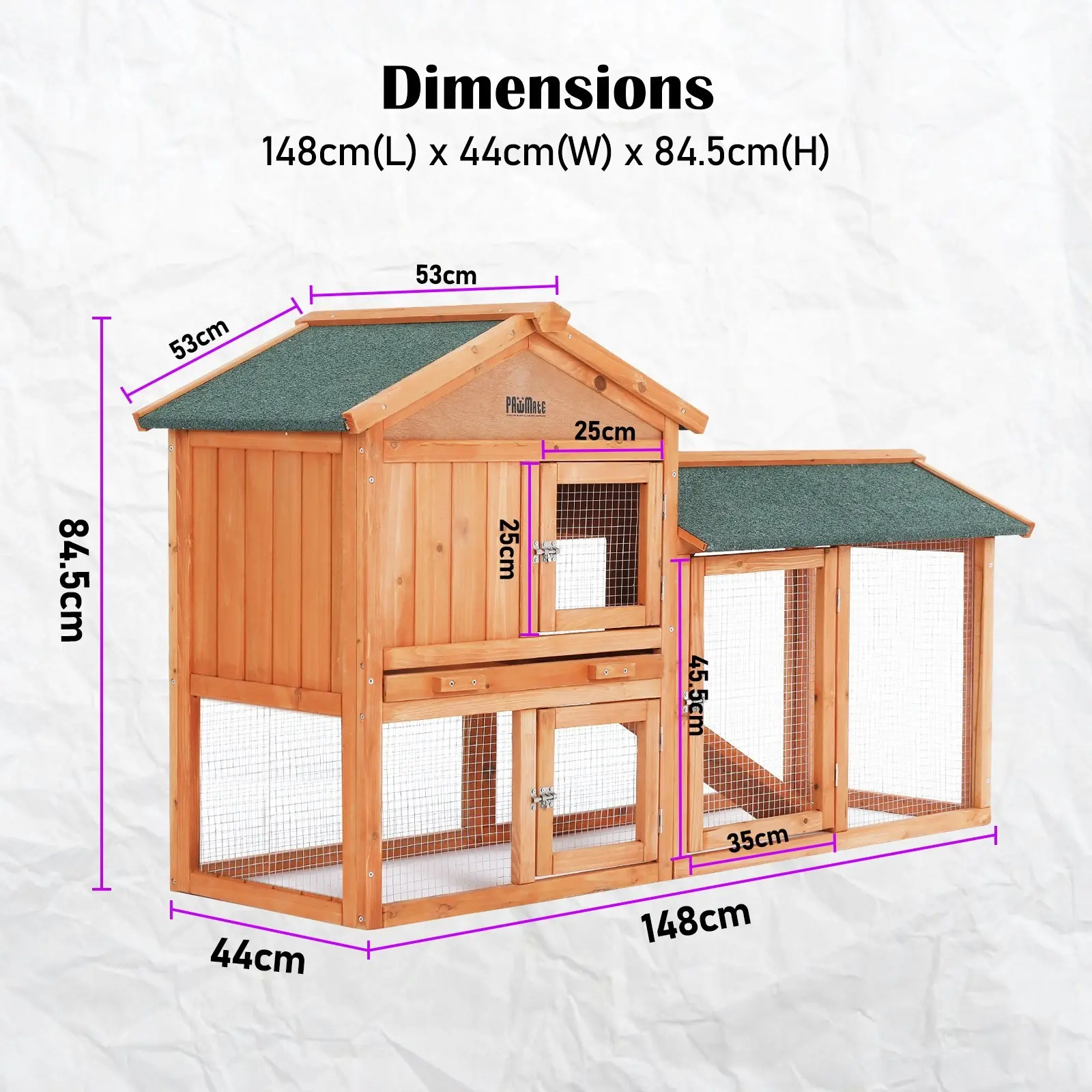 2 Storey Rabbit Hutch SIENA