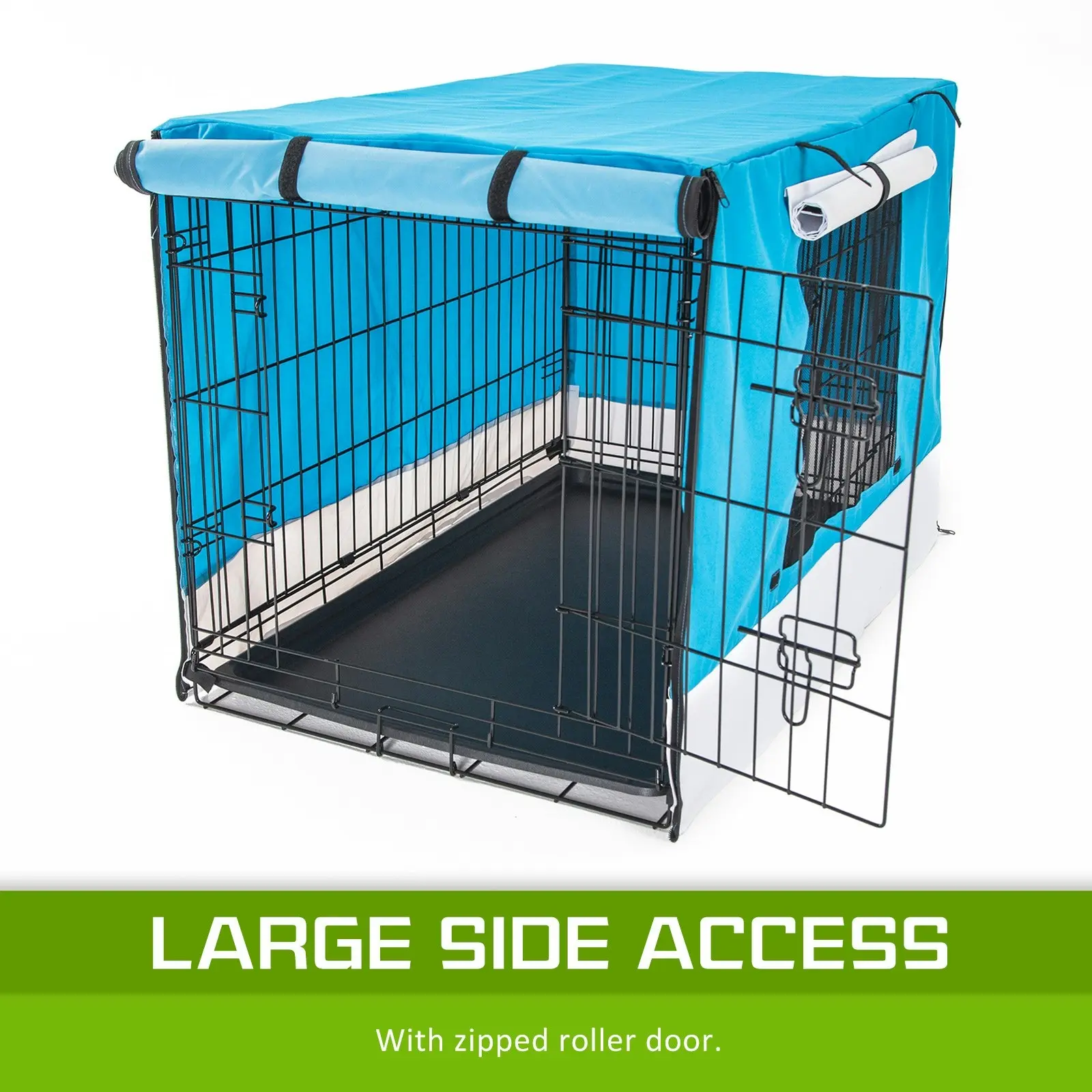 30in Cover for Wire Dog Cage - BLUE