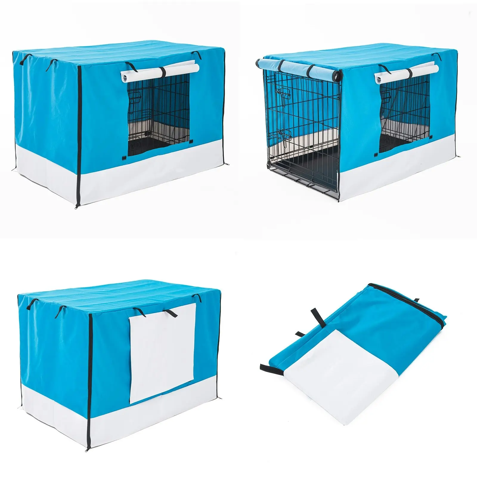 30in Cover for Wire Dog Cage - BLUE