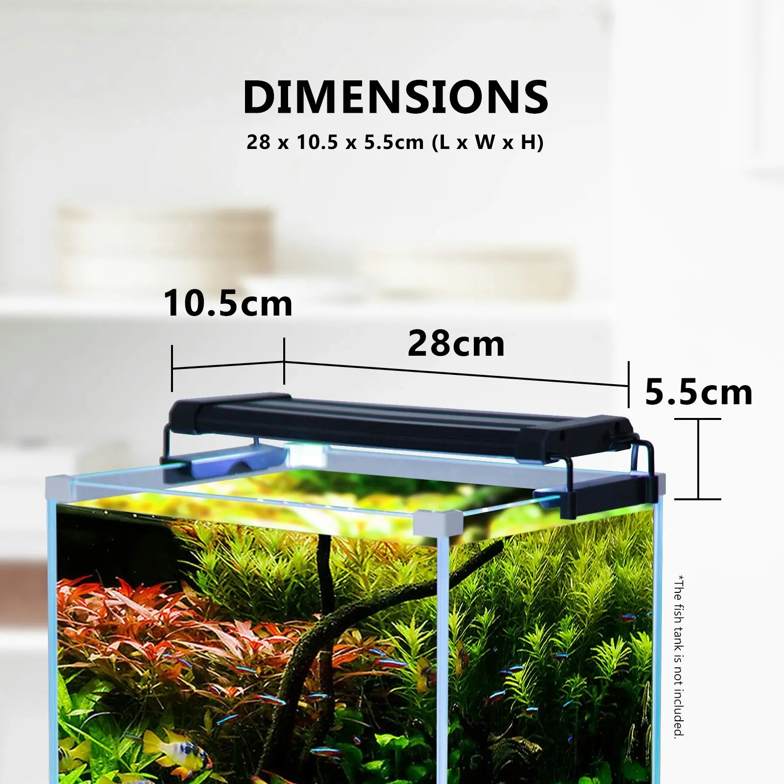 2X Aquarium Blue White LED - 6W 30-50cm