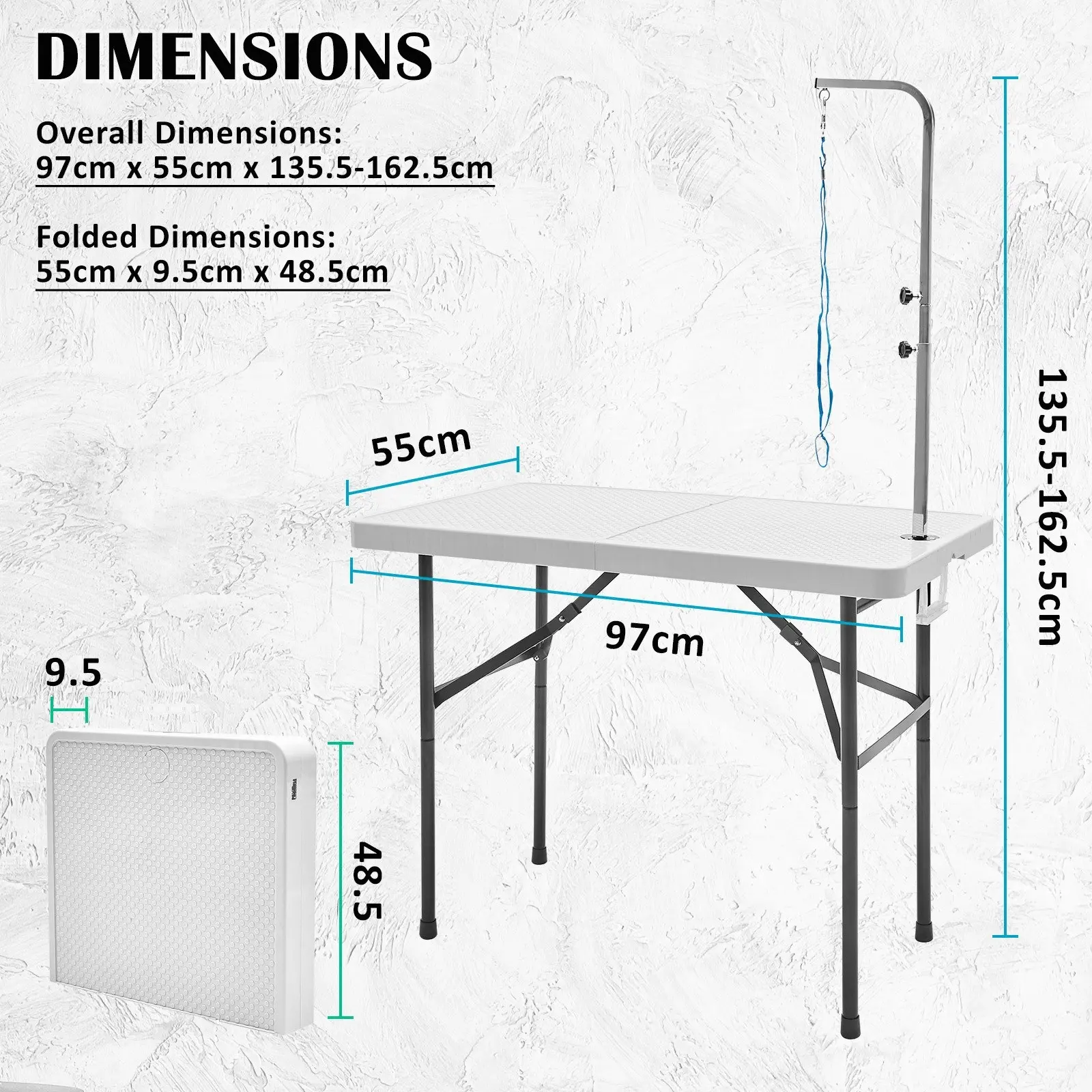 97cm Pet Grooming Table - WHITE