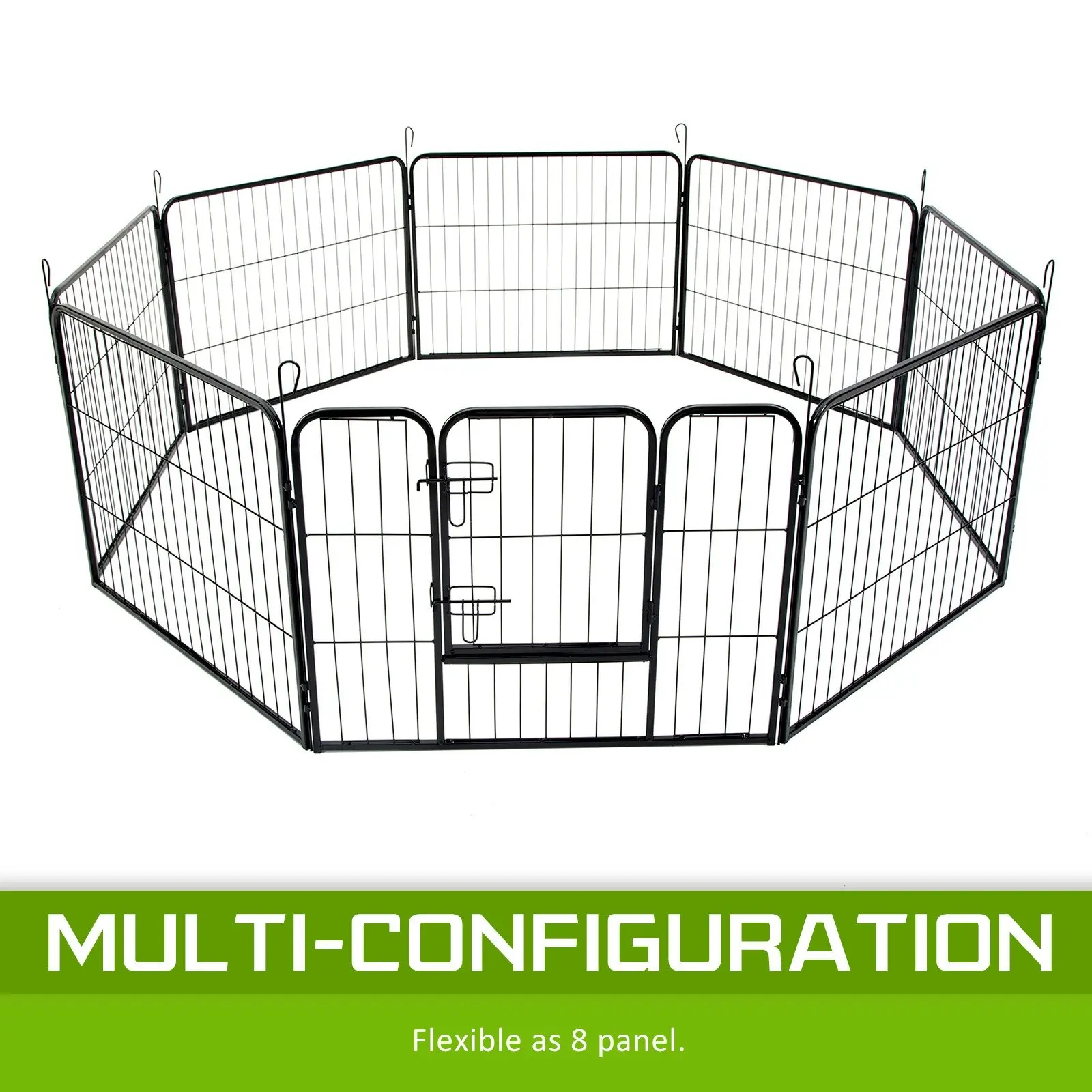 31in Heavy Duty 8 Panel Foldable Pet Playpen With Cover