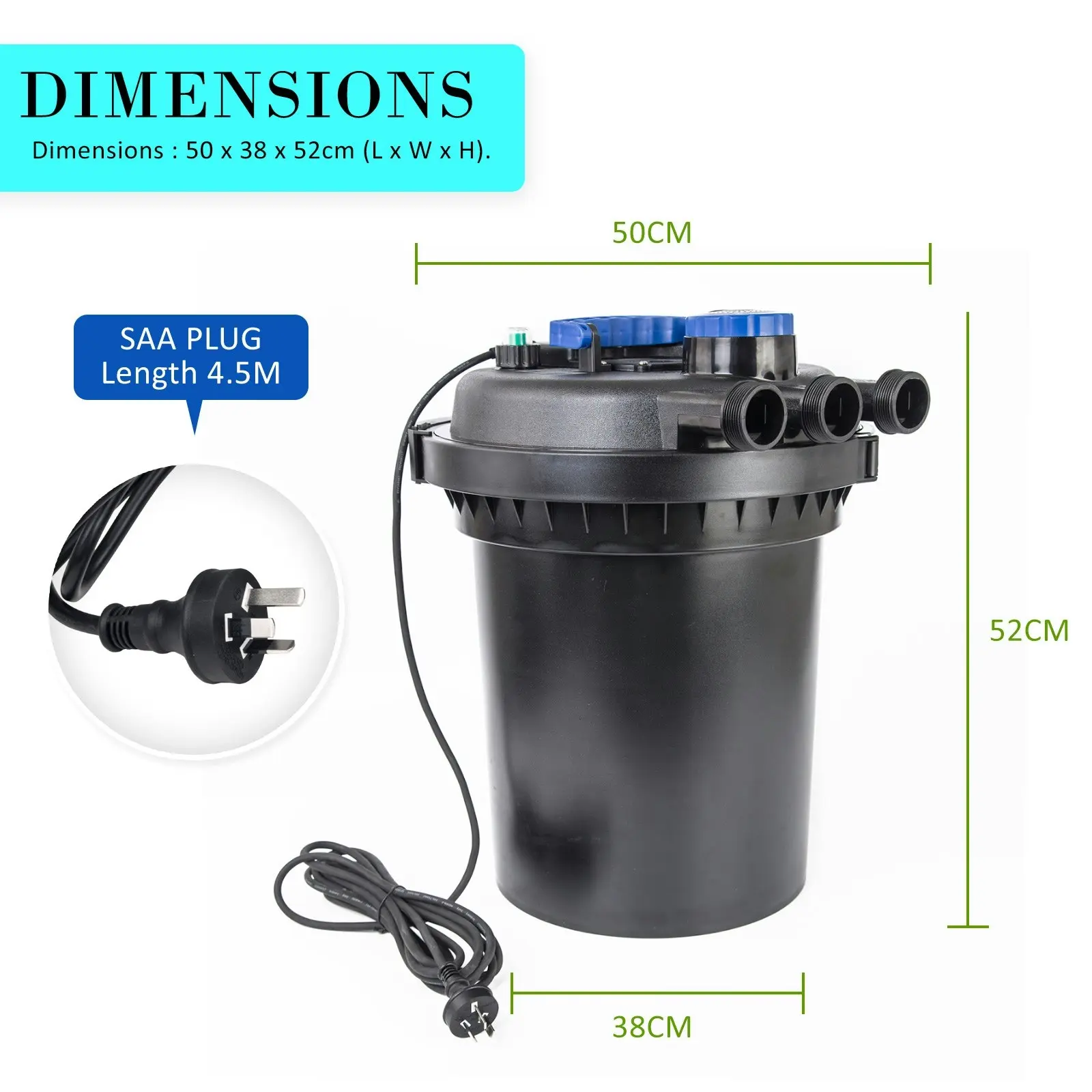 10000L/H Garden Pond Filter + 10000L/H Submersible Water Pump