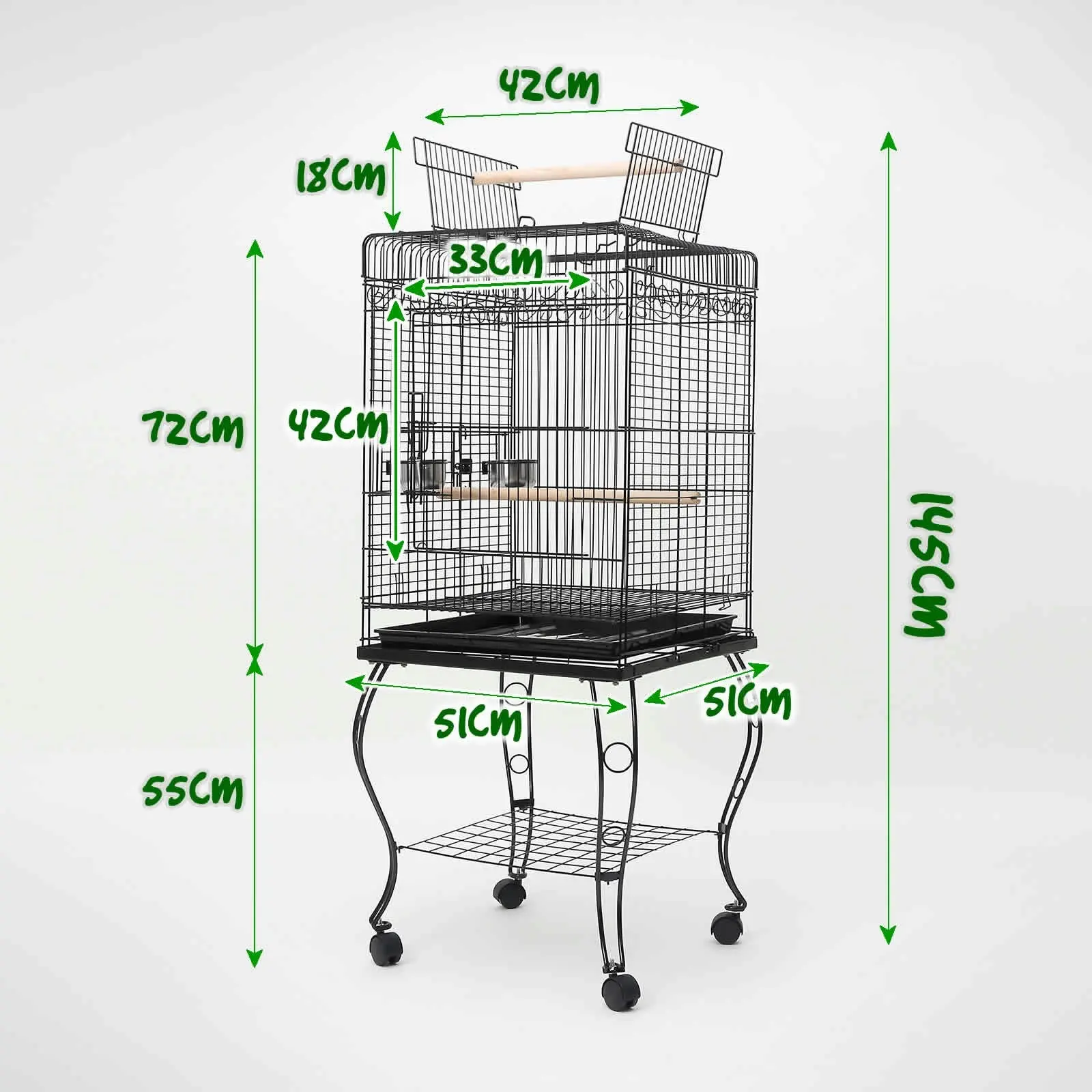 145cm Bird Cage Parrot Aviary ALTO