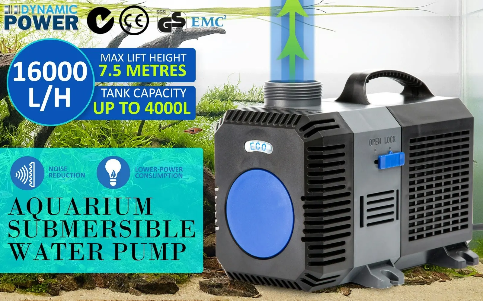 10000L/H Garden Pond Filter + 16000L/H Submersible Water Pump