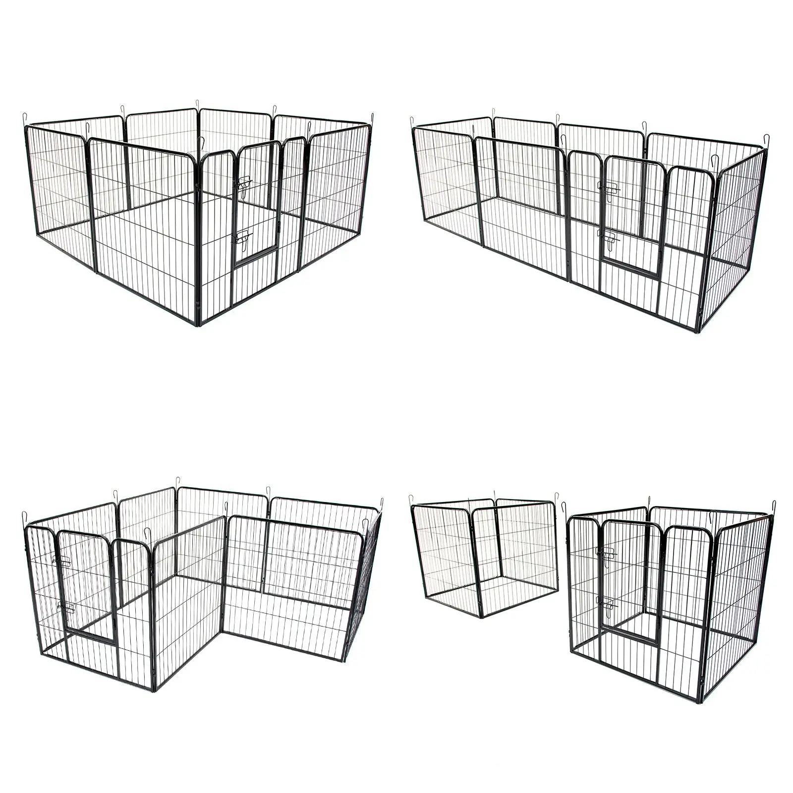 32in Heavy Duty 8 Panel Foldable Pet Playpen With Cover