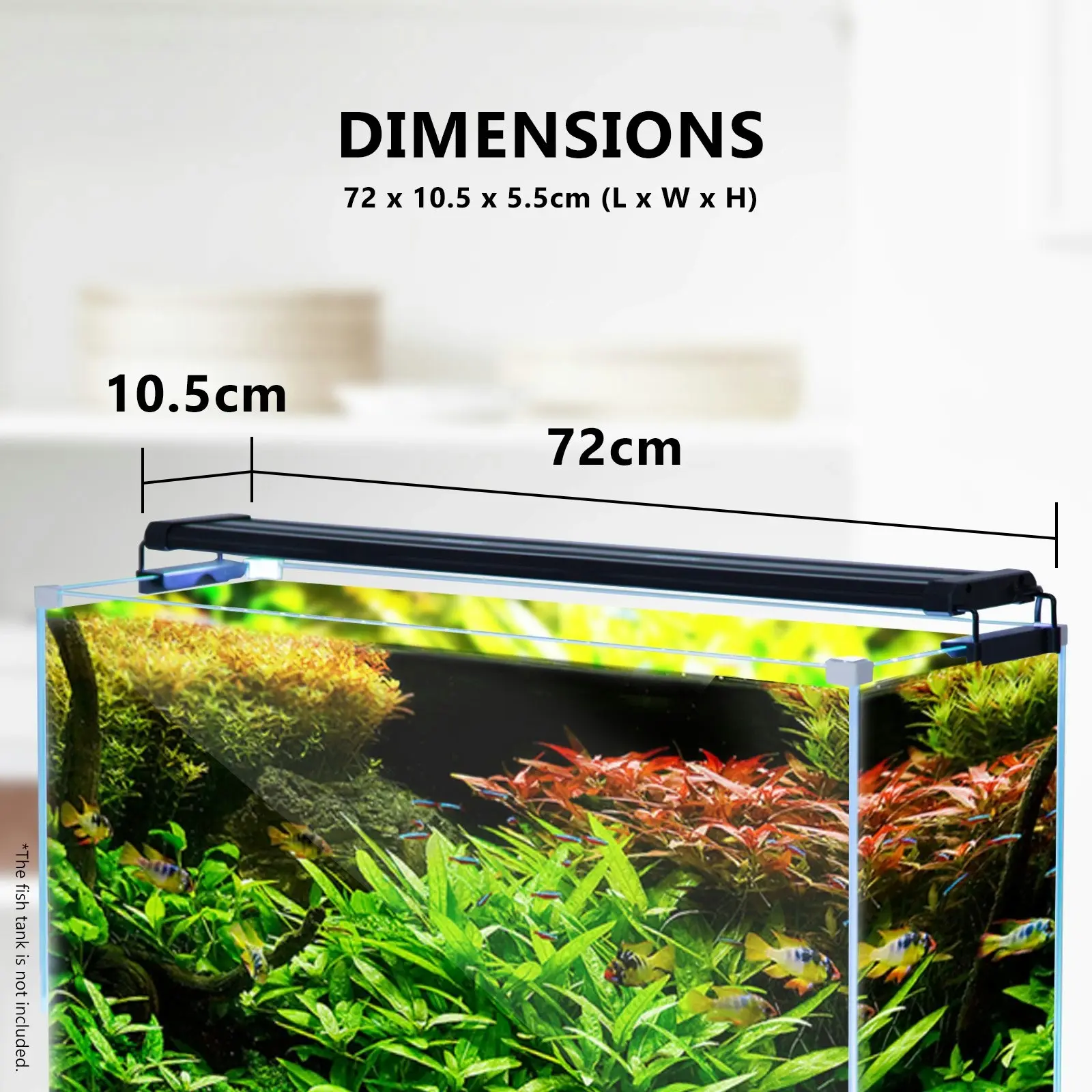 2X Aquarium Blue White LED - 18W 75-95cm