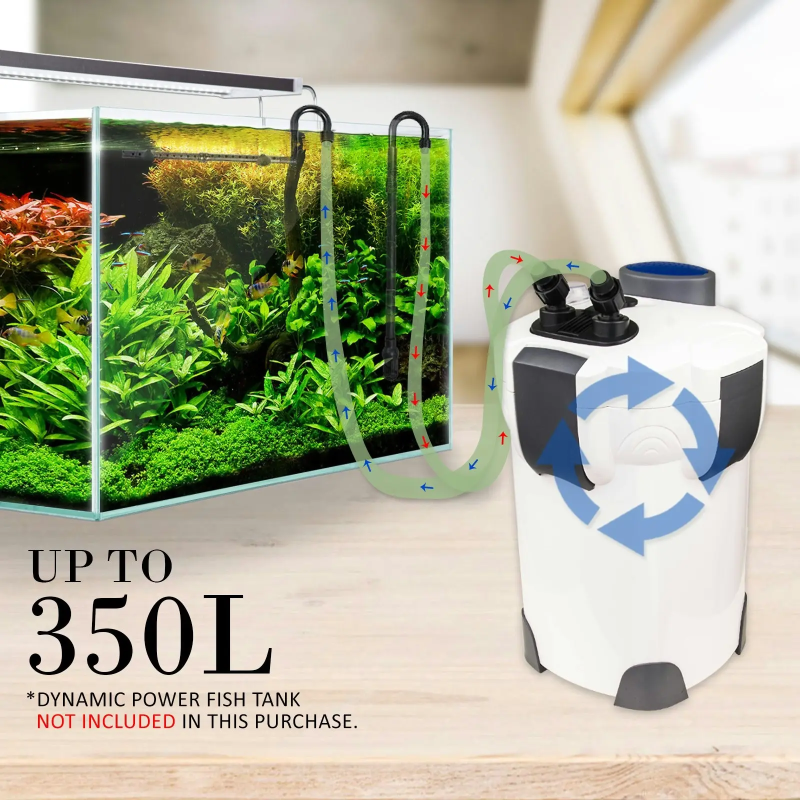 1400L/H UV Light Aquarium Canister Filter + Media Kit