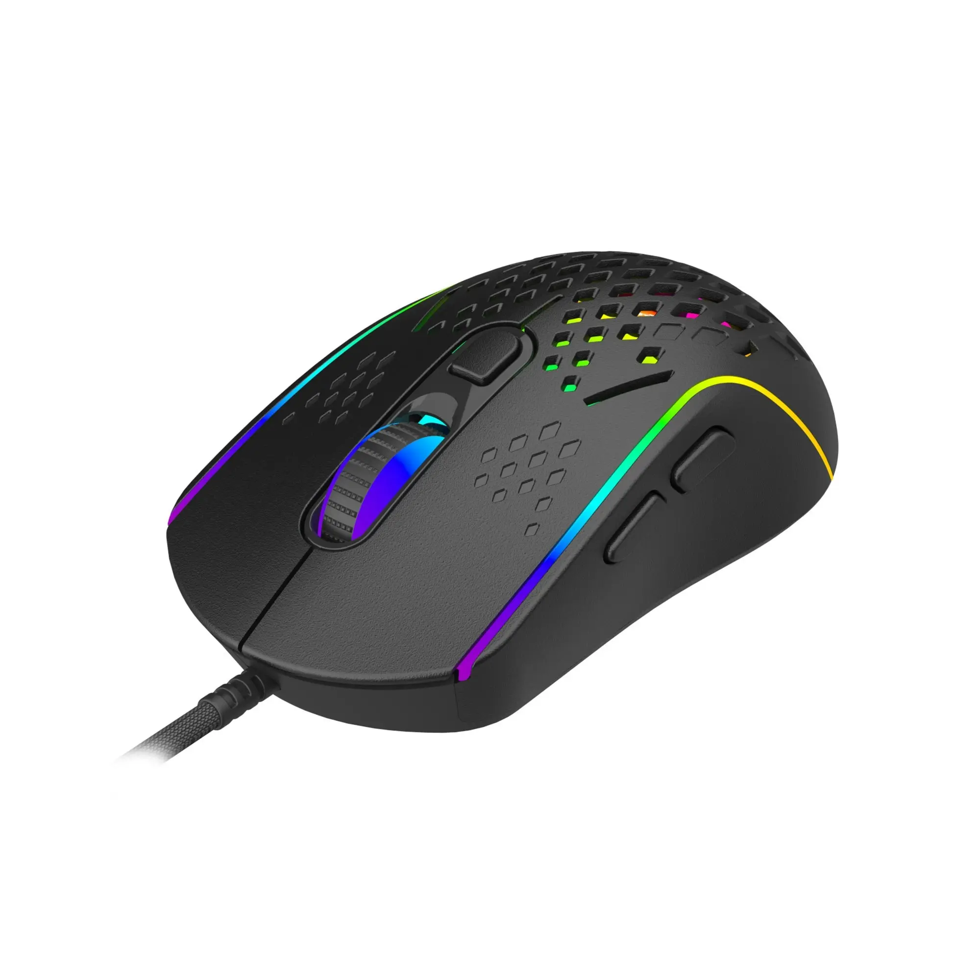 Laser Gaming Mouse USB Wired PC RGB Backlit Ergonomic 6 Buttons 12800 DPI