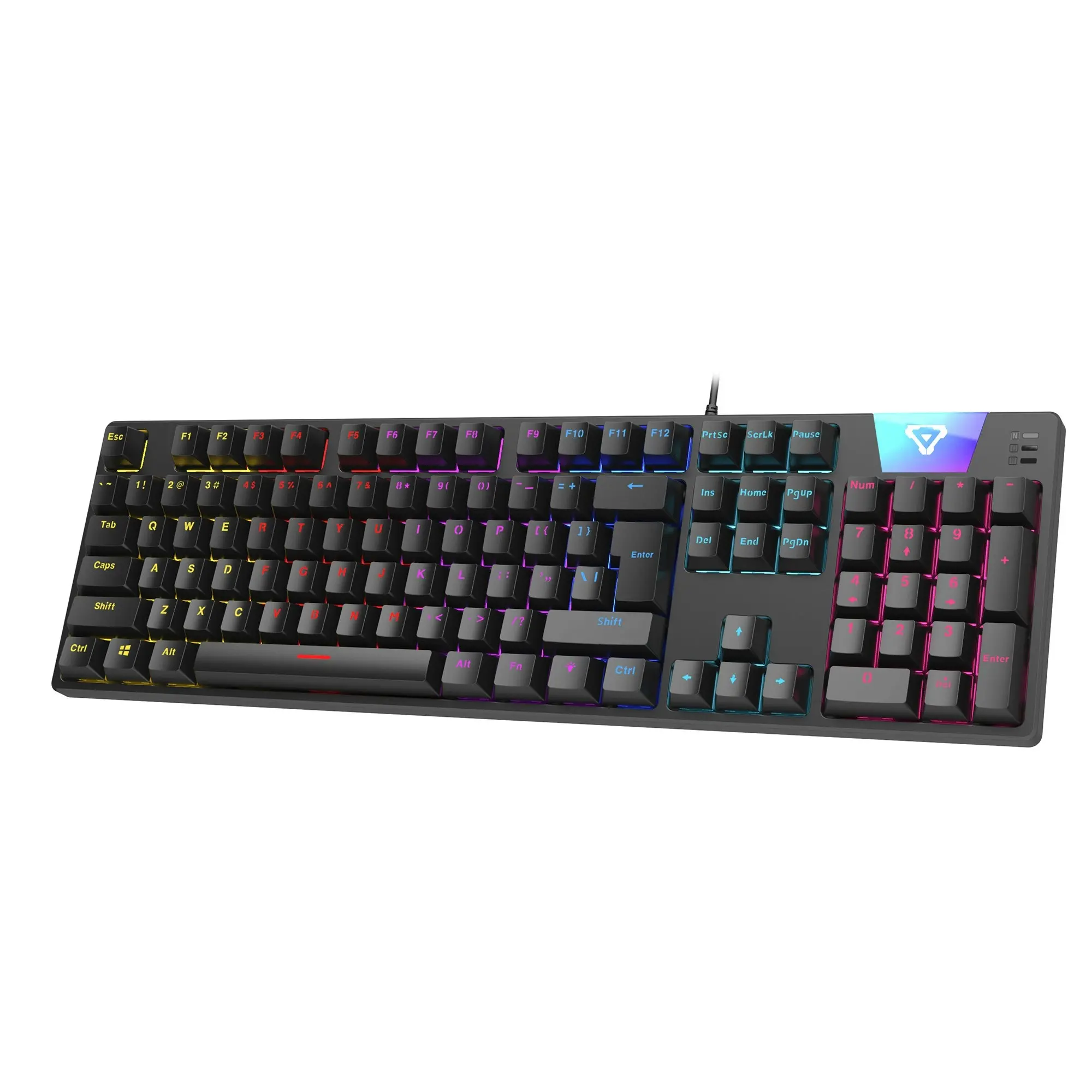 Laser Multi-Color Backlit Mechanical Gaming Keyboard Anti-Ghosting Black