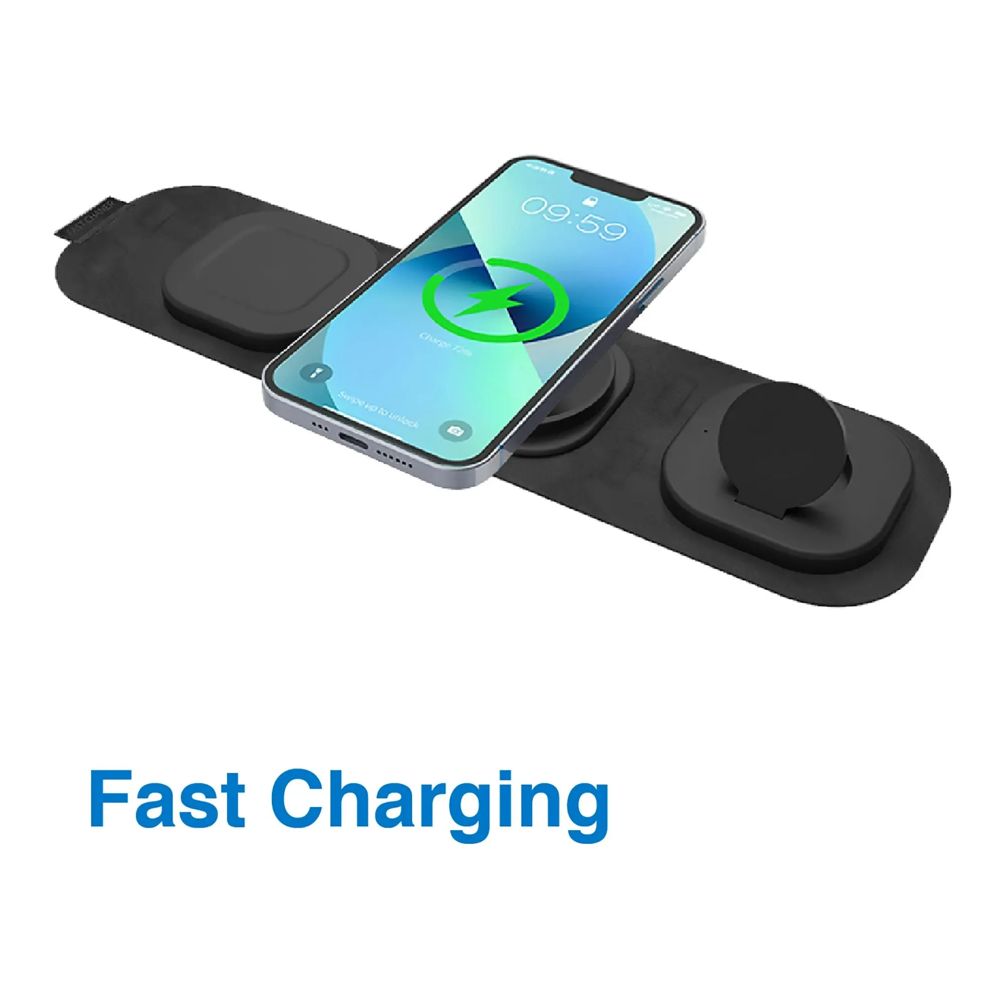 ChargeCore 3 in 1 Folding Travel Charger - Fast Charging Pad with Wall Charger