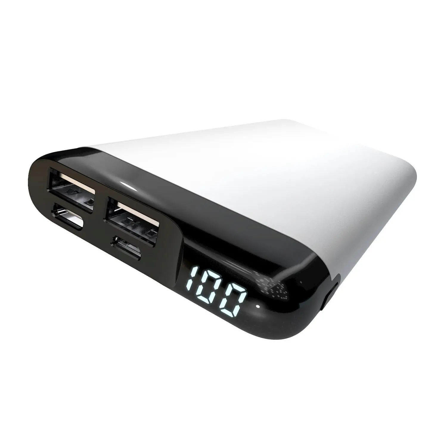 Power Bank 10000mAh USB-C USB A 18W PD Fast Charge Silver