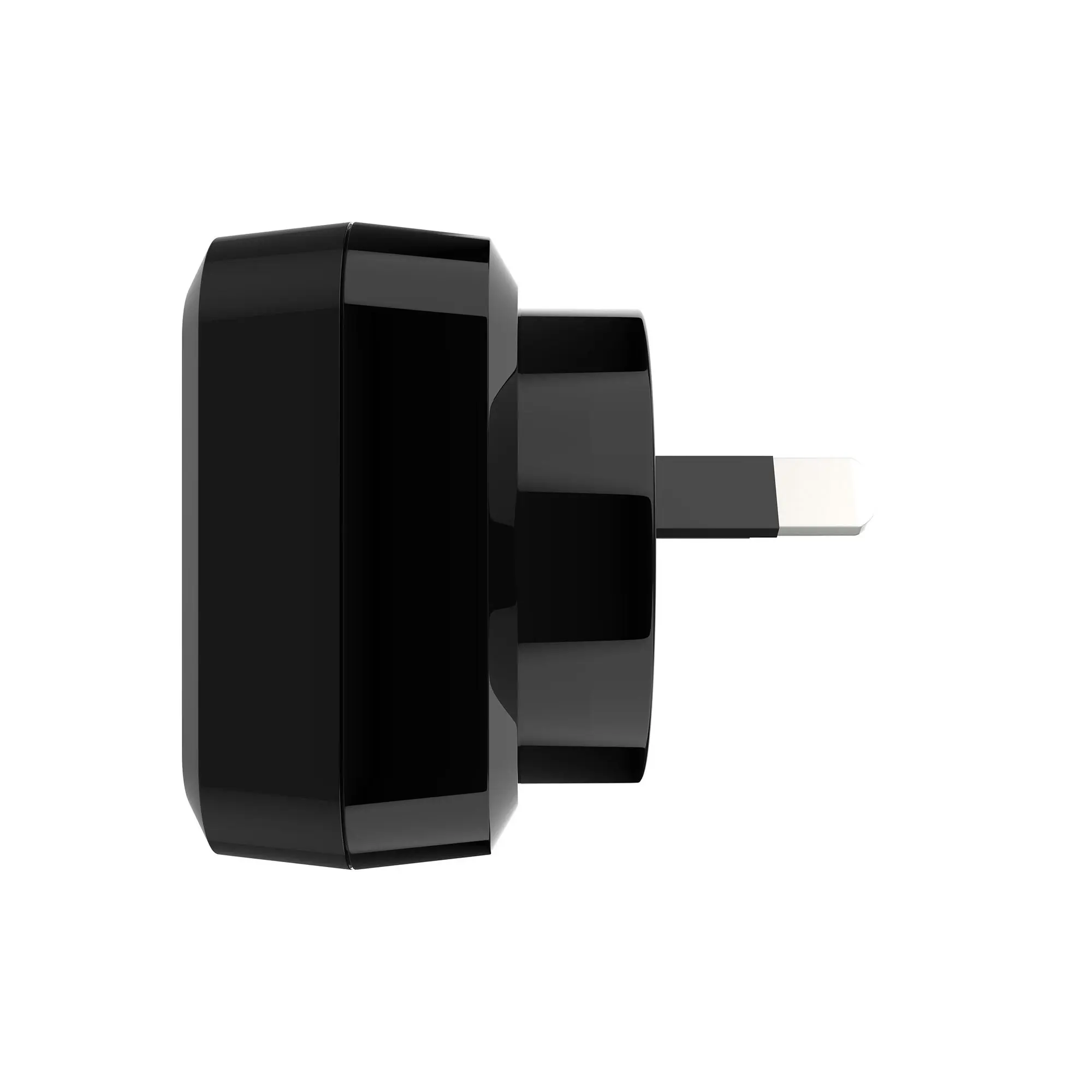 24W Dual 2.4 A USB Fast Wall Charger with 3 in 1 Charging Cable Black