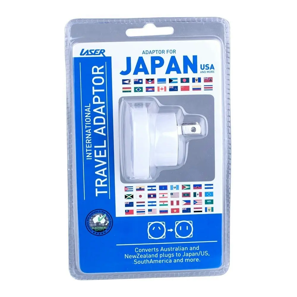 Travel Adaptor for use in USA, China, Japan to convert from AU Plug