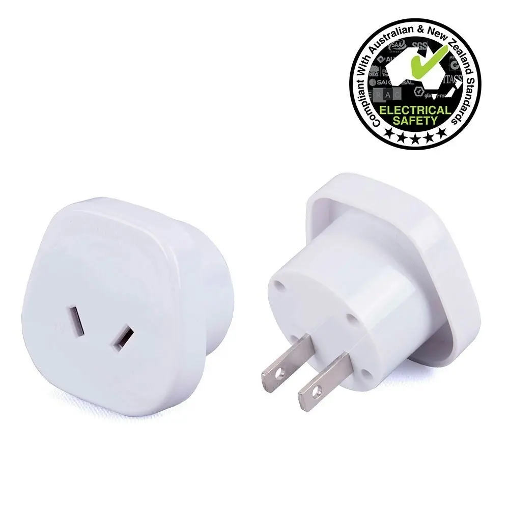 Travel Adaptor for use in USA, China, Japan to convert from AU Plug