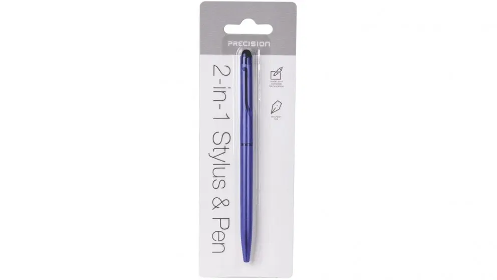 Blue Precision 2-in-1 Stylus & Ballpoint Pen for Capacitive Touchscreen Devices