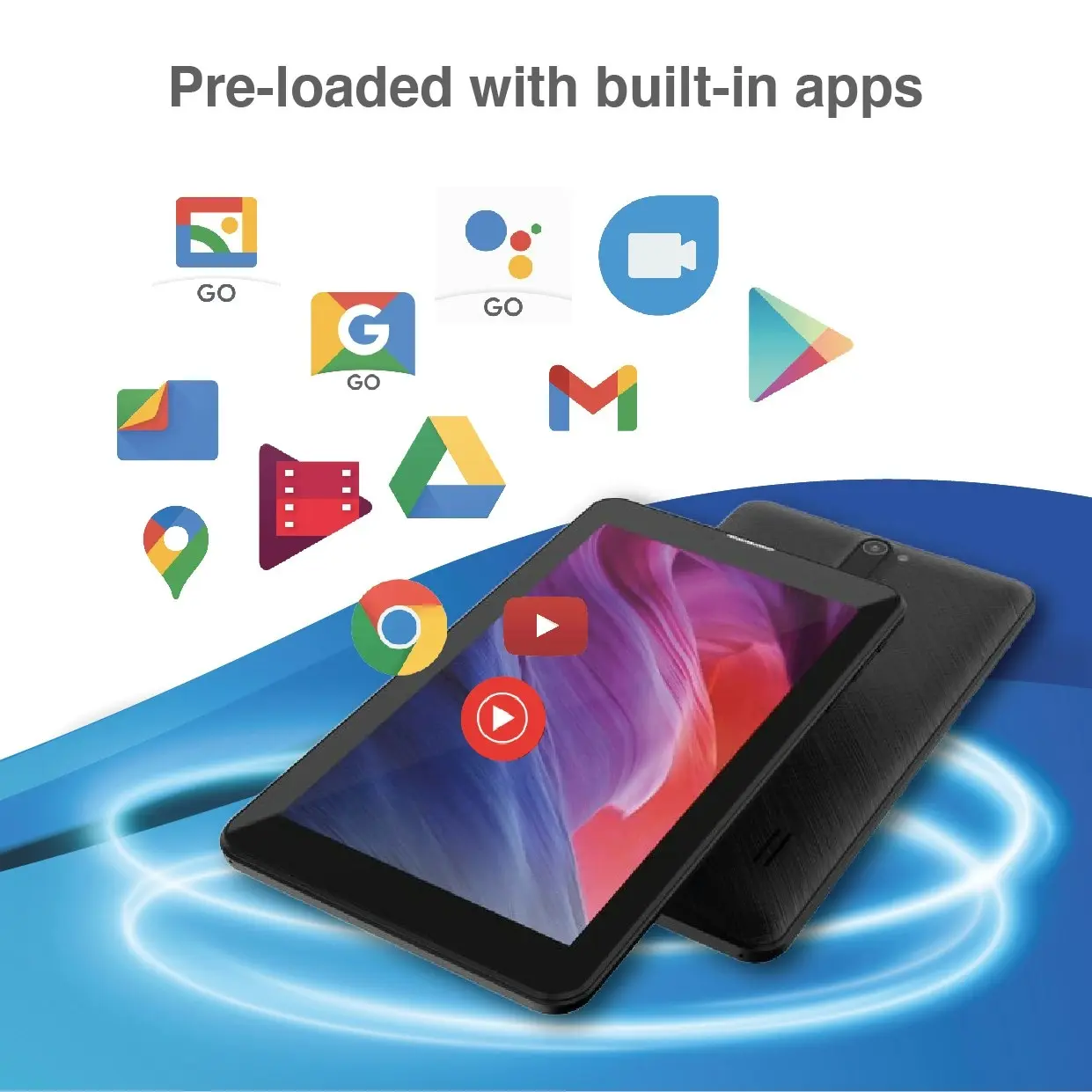 Laser 7-Inch Android 9 Tablet Quad-Core, Wi-Fi, Ideal for Entertainment Learning