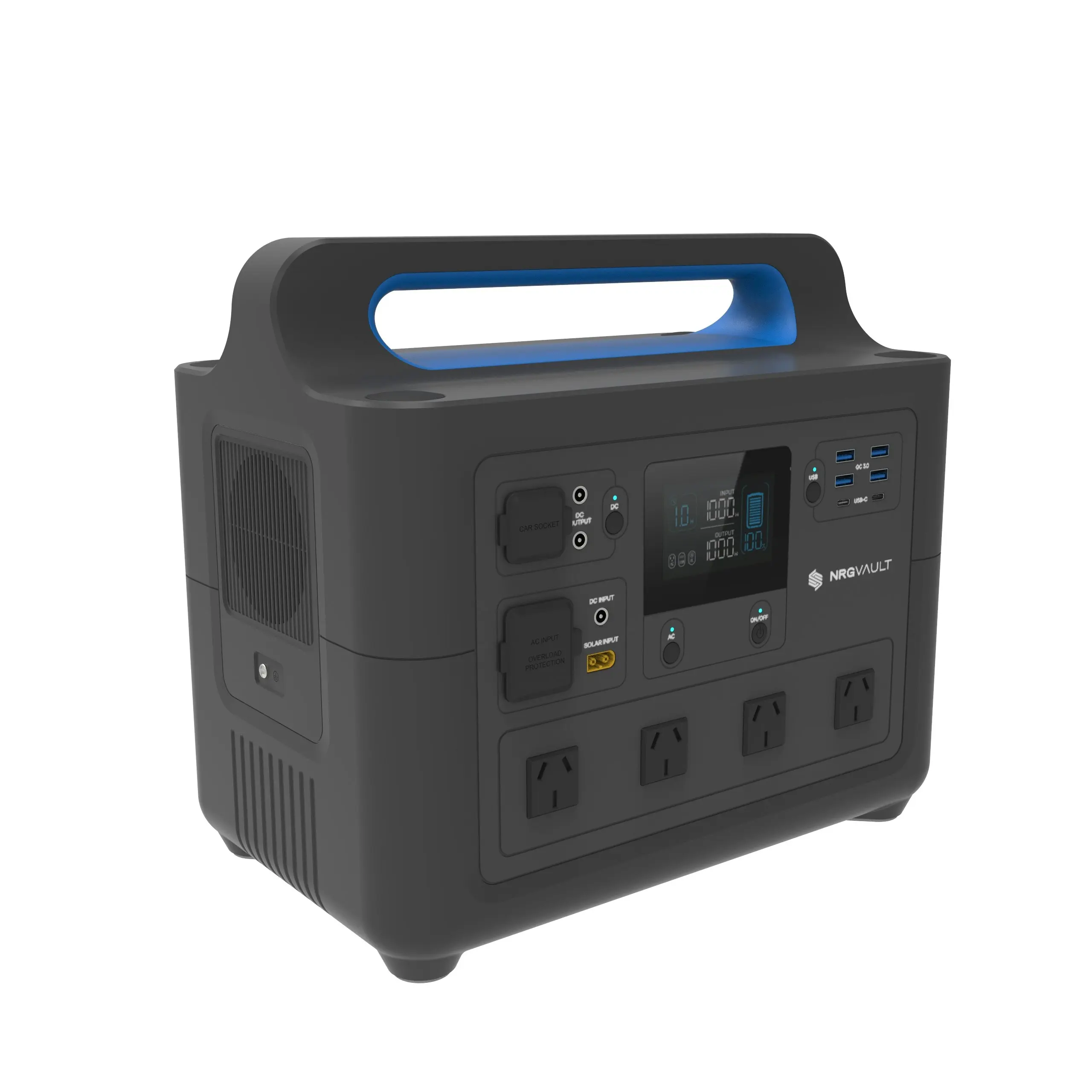 NRGVault Portable Lithium Power Station 1500W 1228Wh Solar