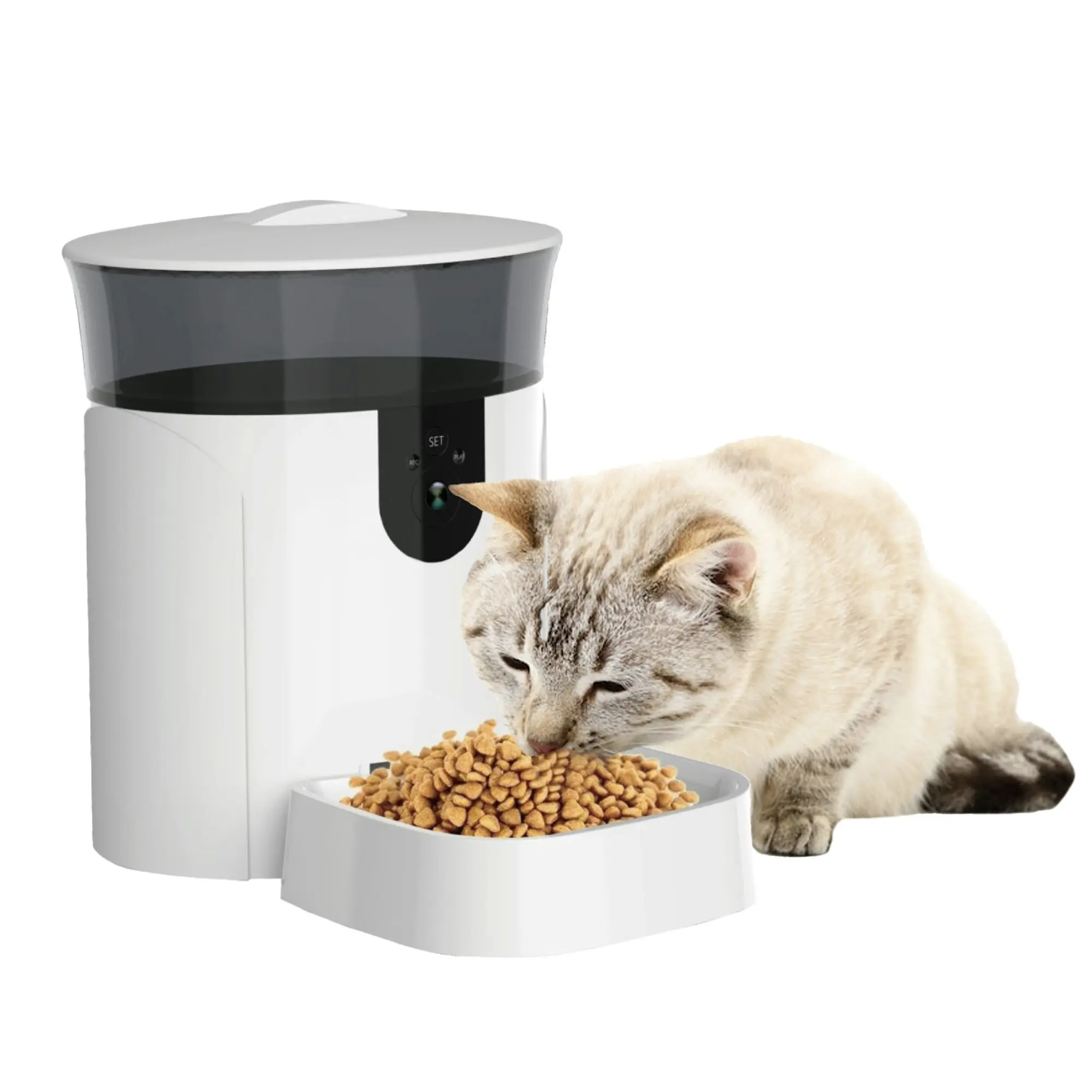 Tech 4 Pets 7L Smart Pet Feeder with Camera - Automatic or Schedule, Wifi, App