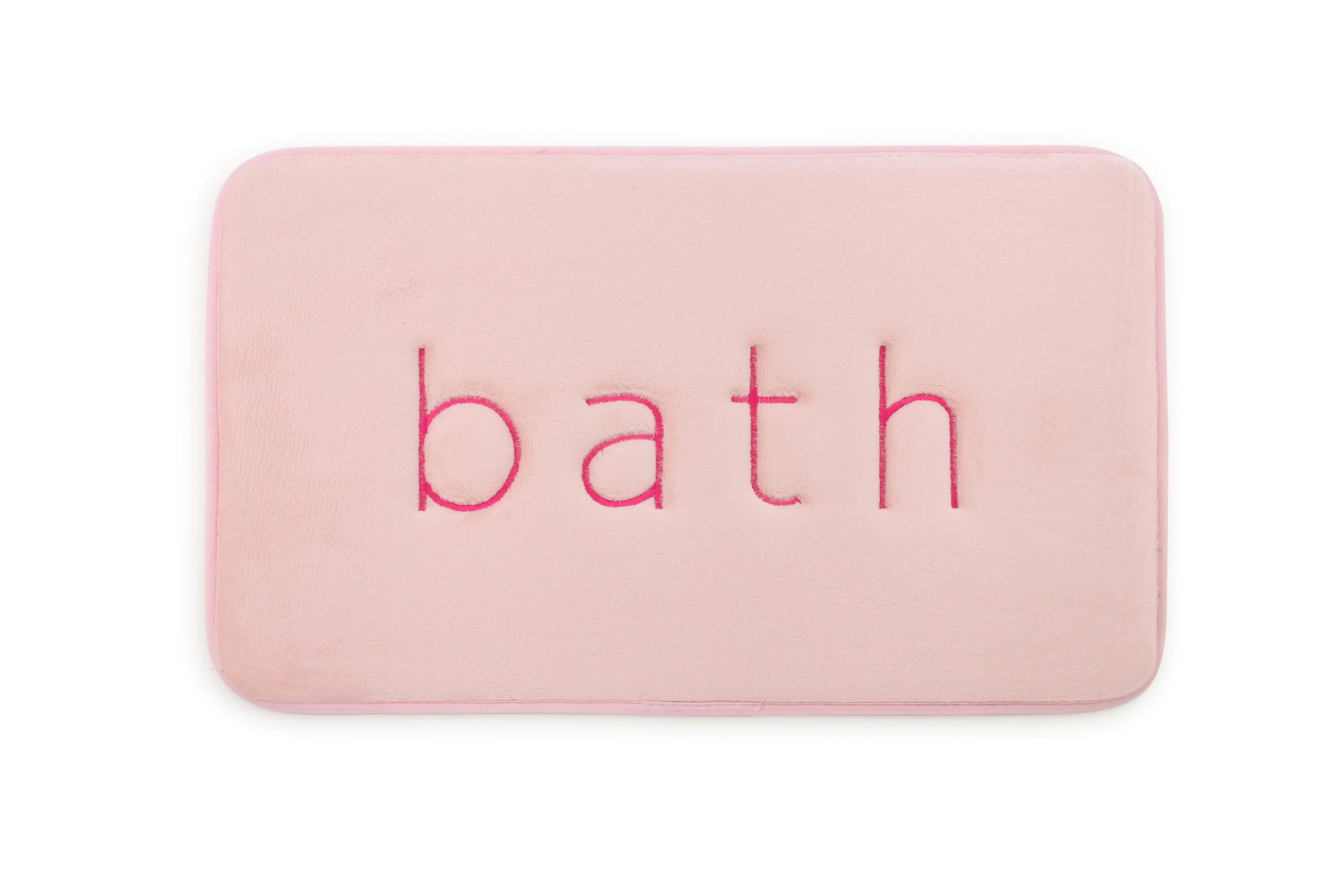 Carla Home Extra Thick Memory Foam & Super Comfort Bath Rug Mat for Bathroom (60 x 40 cm, Pink)