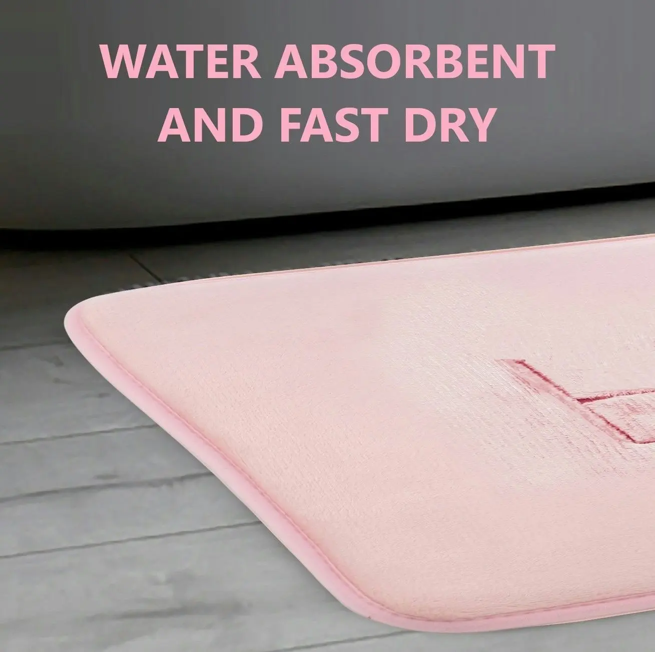 Carla Home Extra Thick Memory Foam & Super Comfort Bath Rug Mat for Bathroom (60 x 40 cm, Pink)