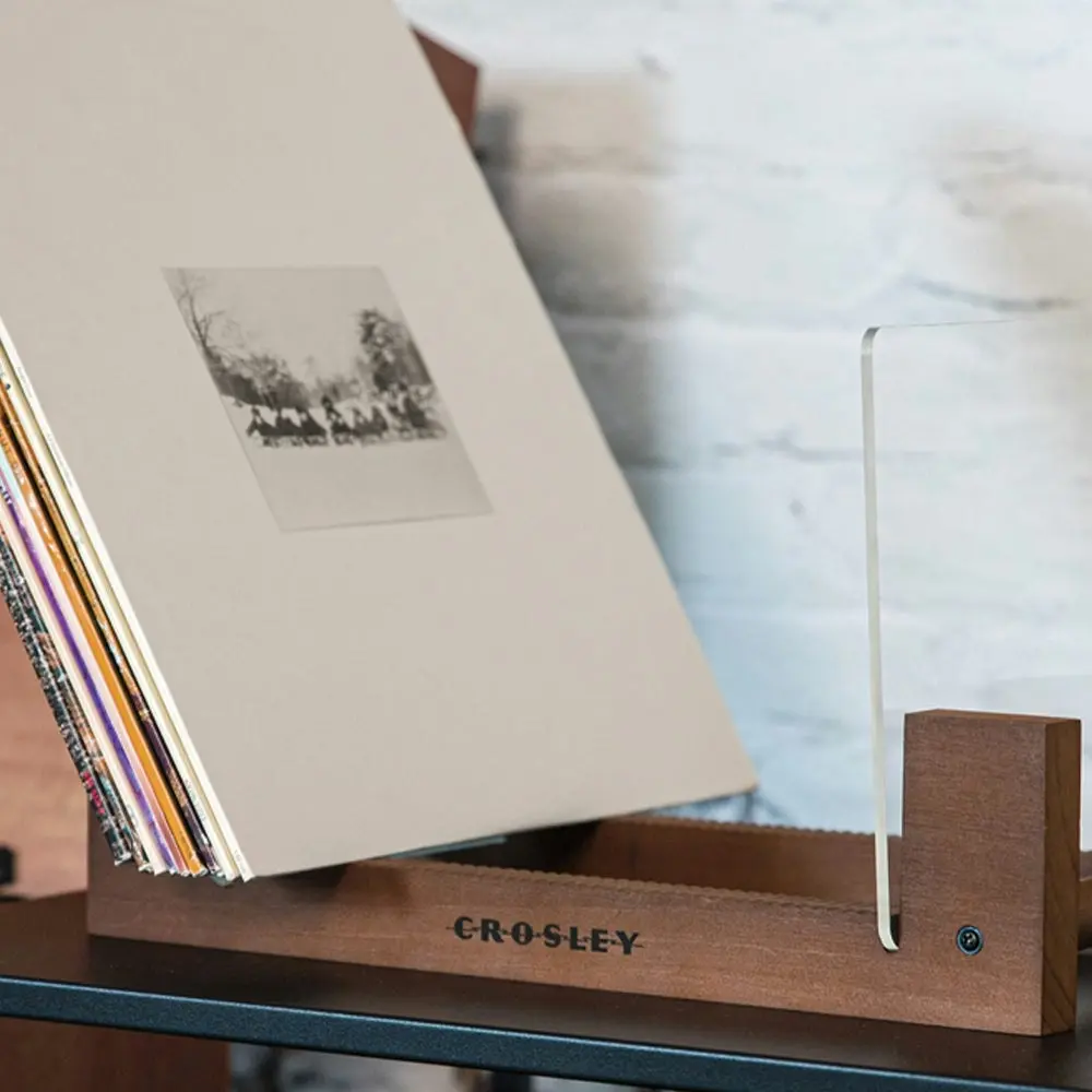 Crosley Voyager Bluetooth Portable Turntable - Sage + Bundled Crosley Record Storage Display Stand