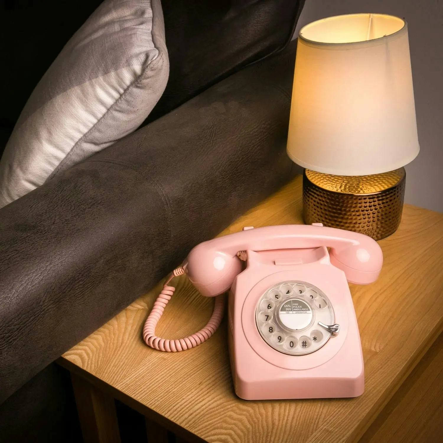 GPO Retro 746 Rotary Telephone - Carnation Pink